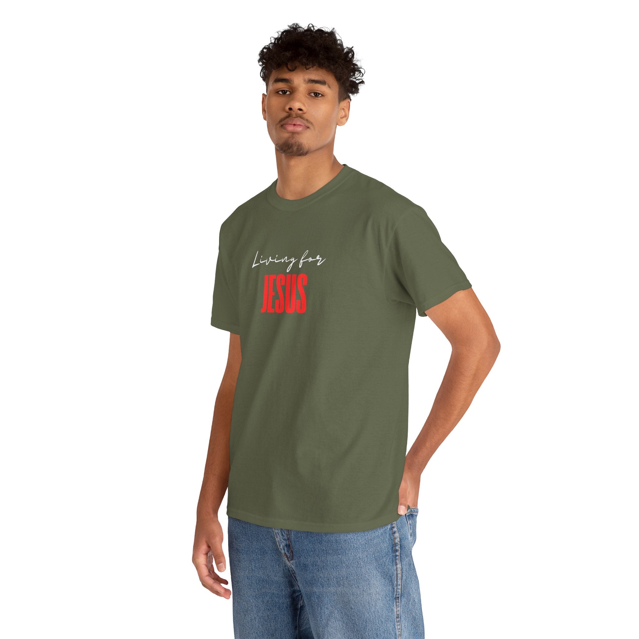 Living For Jesus Tee — Christian Faith Graphic T-Shirt