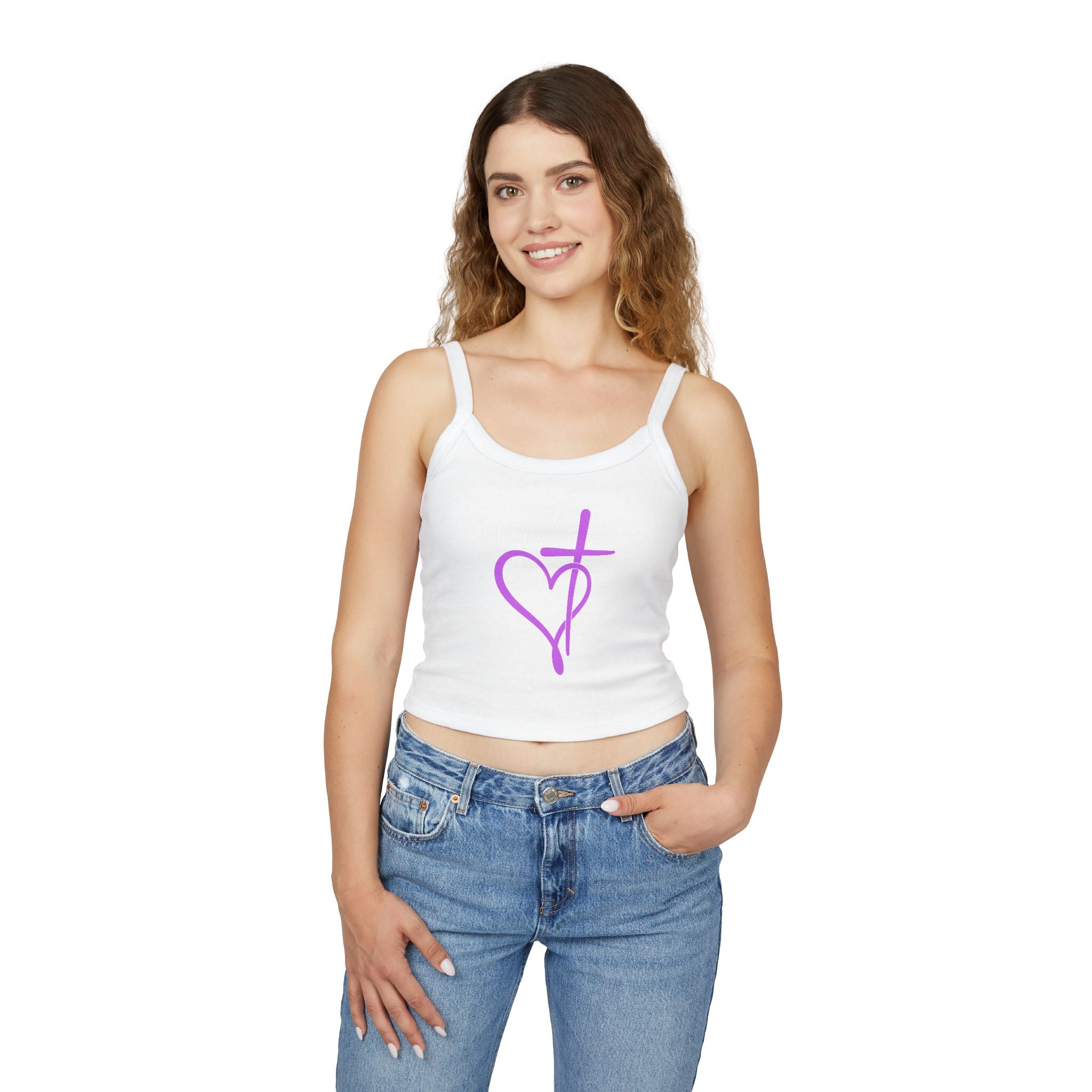 Faith Heart Tank Top — Spaghetti Strap Tank