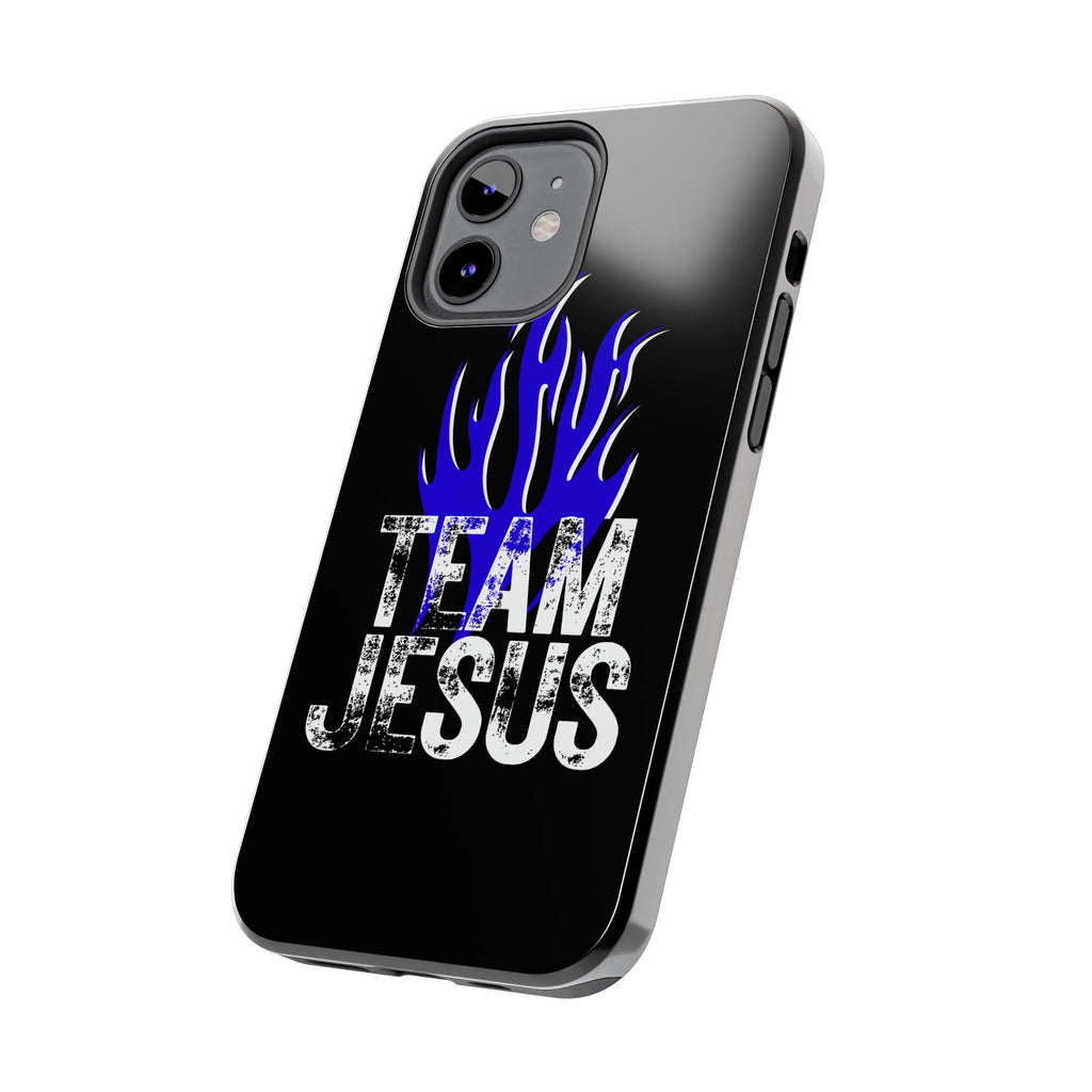 Team Jesus Phone Case — Blue Flame Christian Protective Case