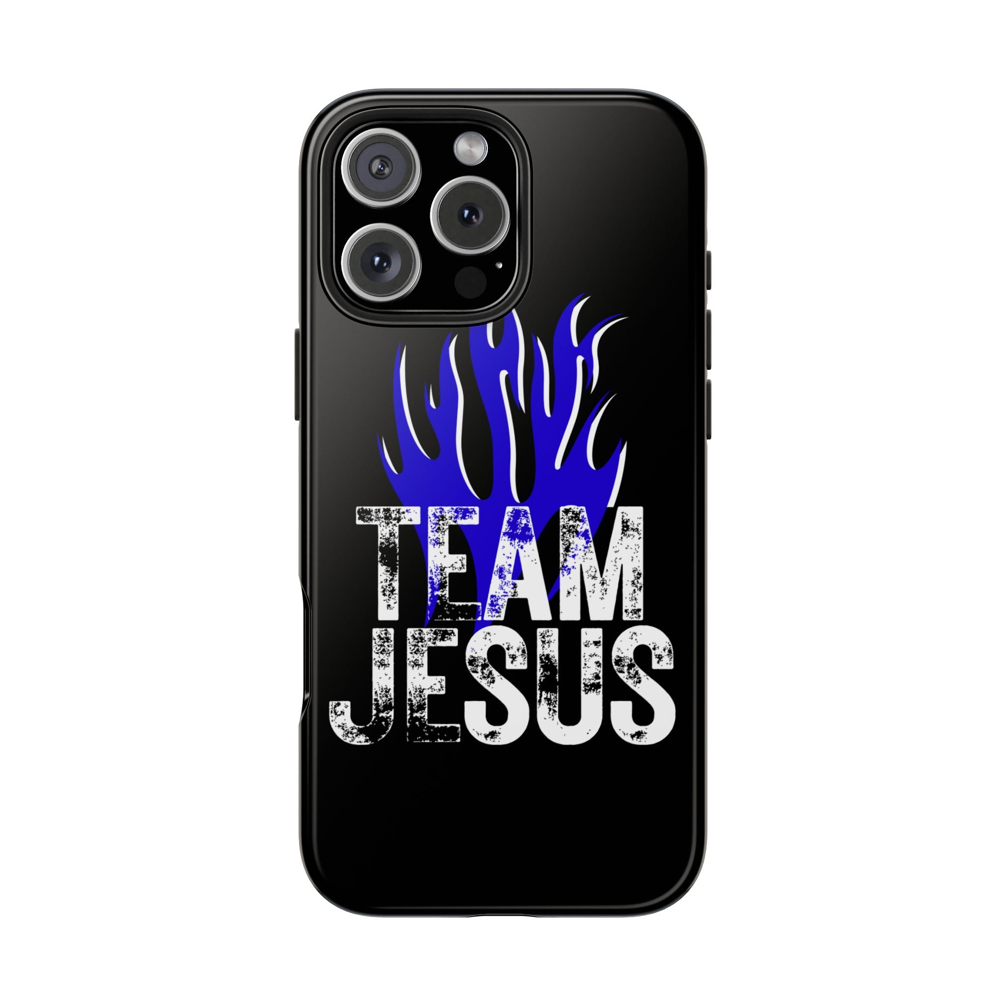 Team Jesus Phone Case — Blue Flame Christian Protective Case