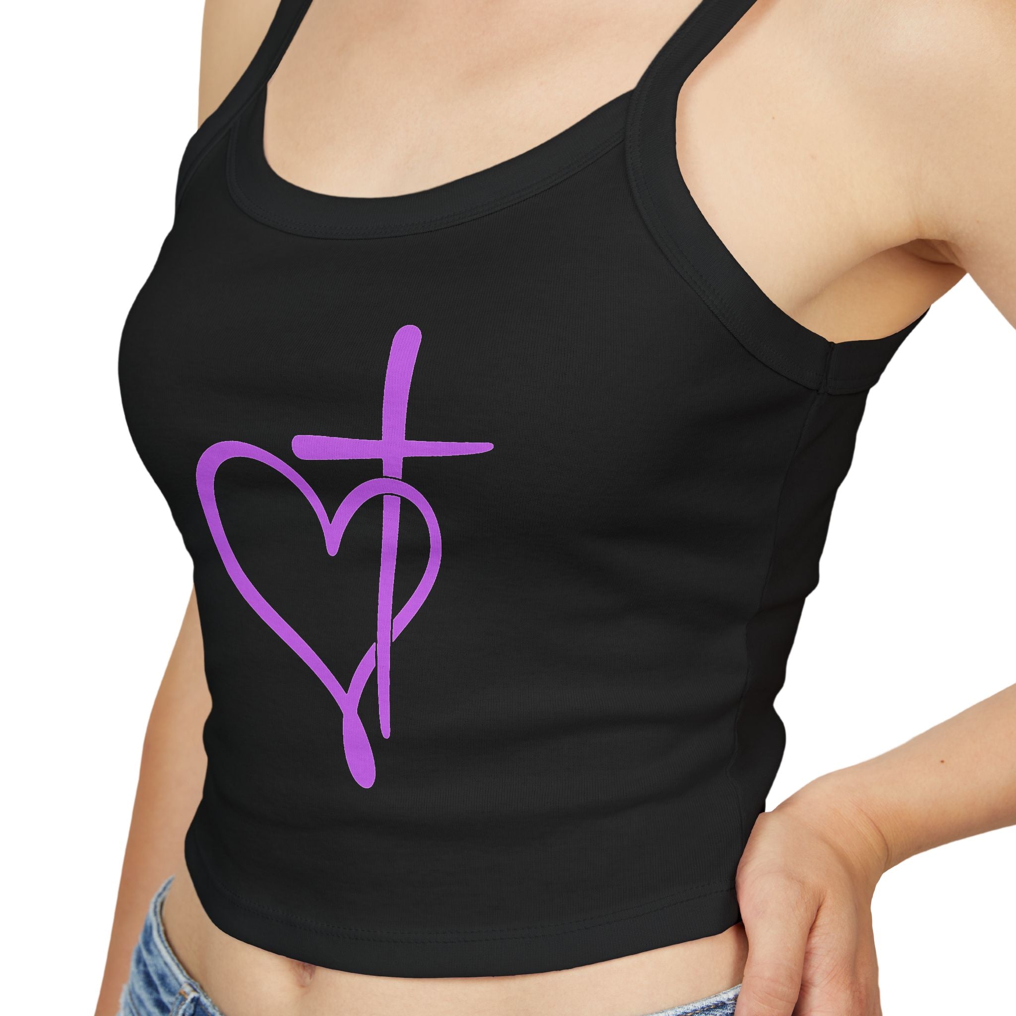 Faith Heart Tank Top — Spaghetti Strap Tank