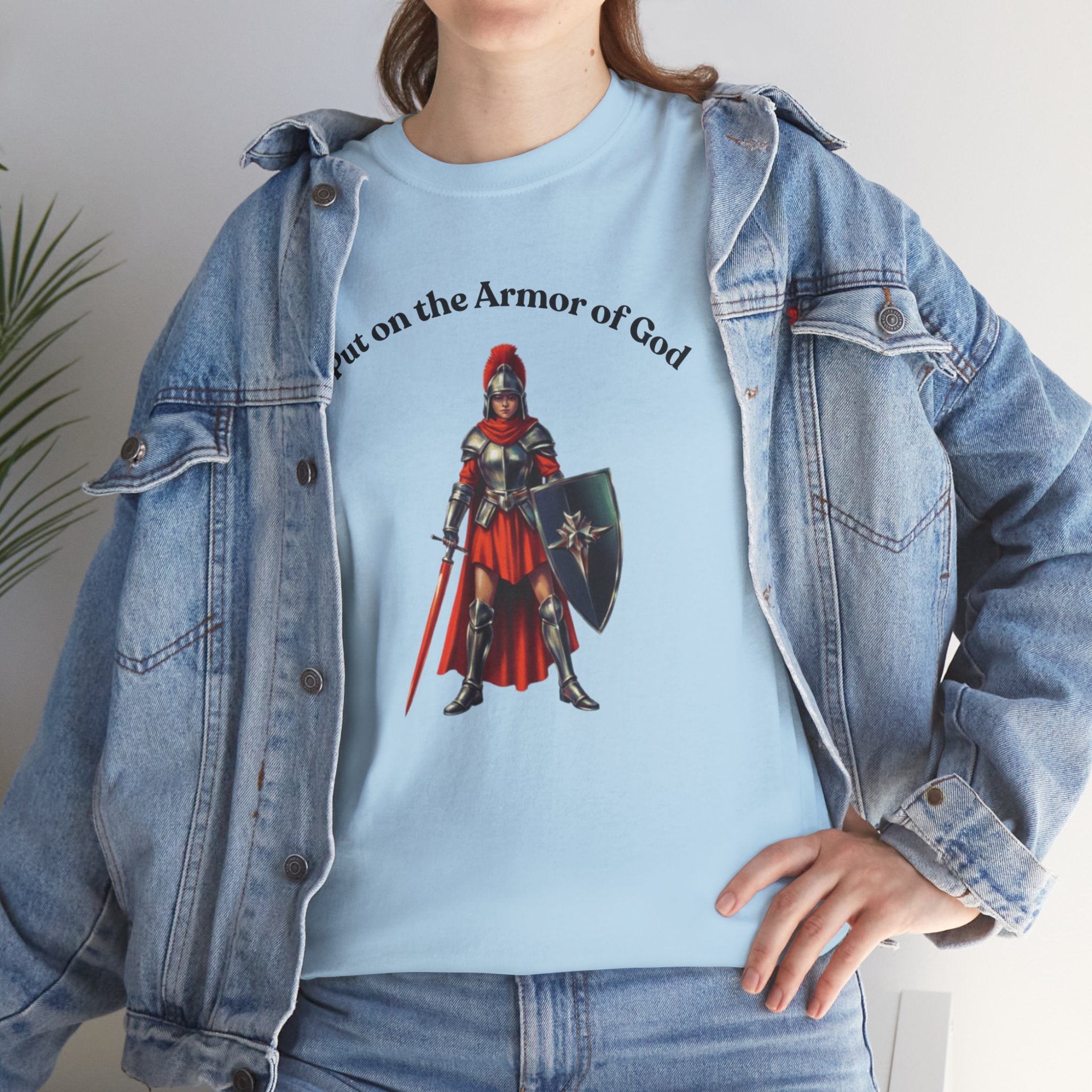 Christian Armor T-Shirt — "Put on the Armor of God" Women's Faith Tee