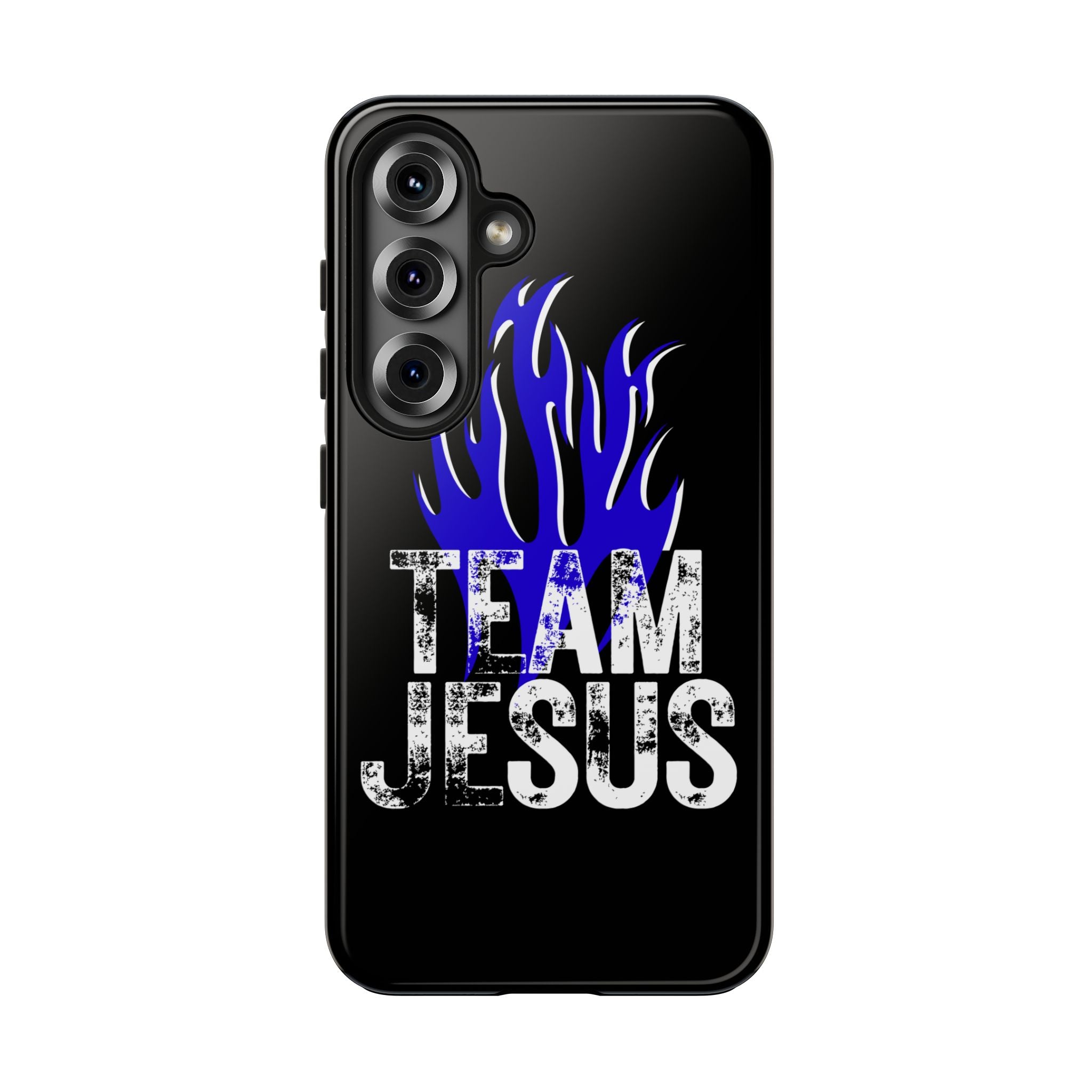 Team Jesus Phone Case — Blue Flame Christian Protective Case