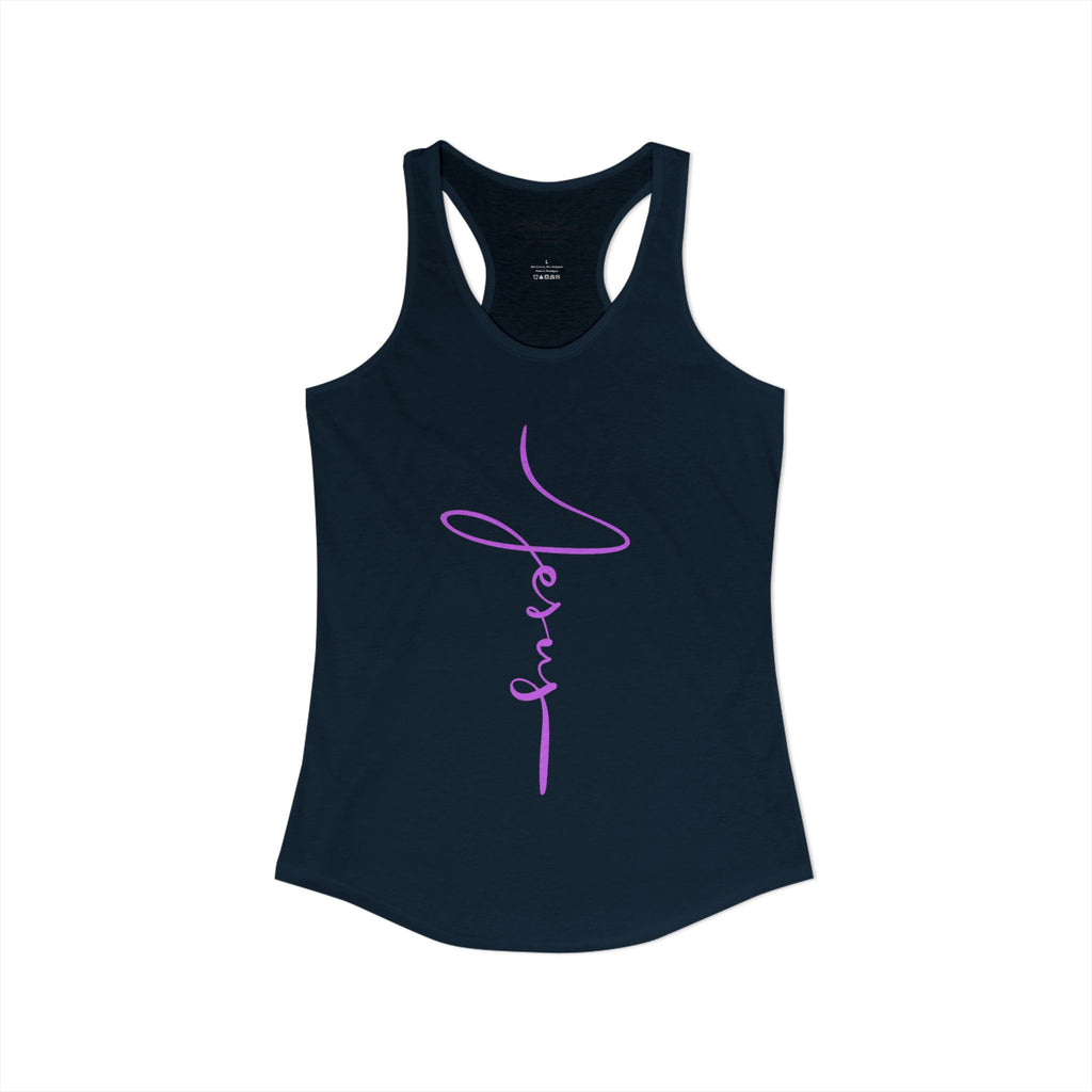 Jesus Script Racerback Tank