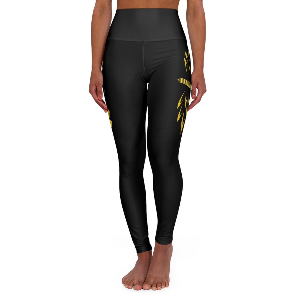 Christian High-Waisted Leggings — Winged Cross "Truth" Script