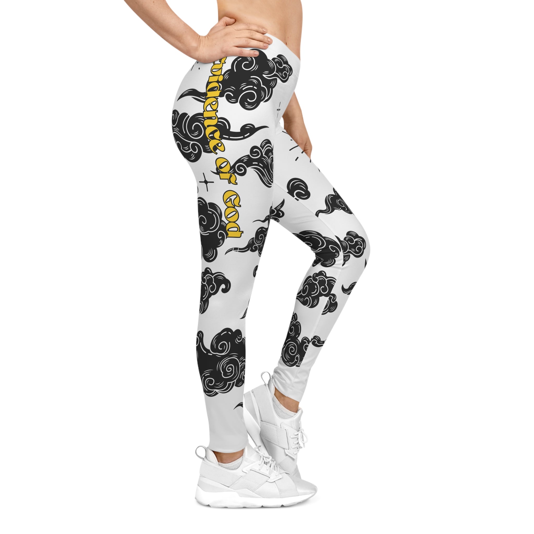 Sun & Swirl Cloud Leggings — Women’s Evidence of God Casual Leggings