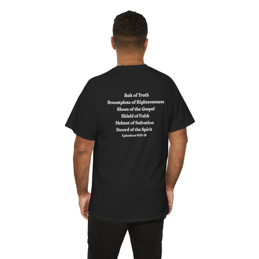 Christian Armor of God T-Shirt — Men's "Put on the Armor of God" Bible Verse Tee