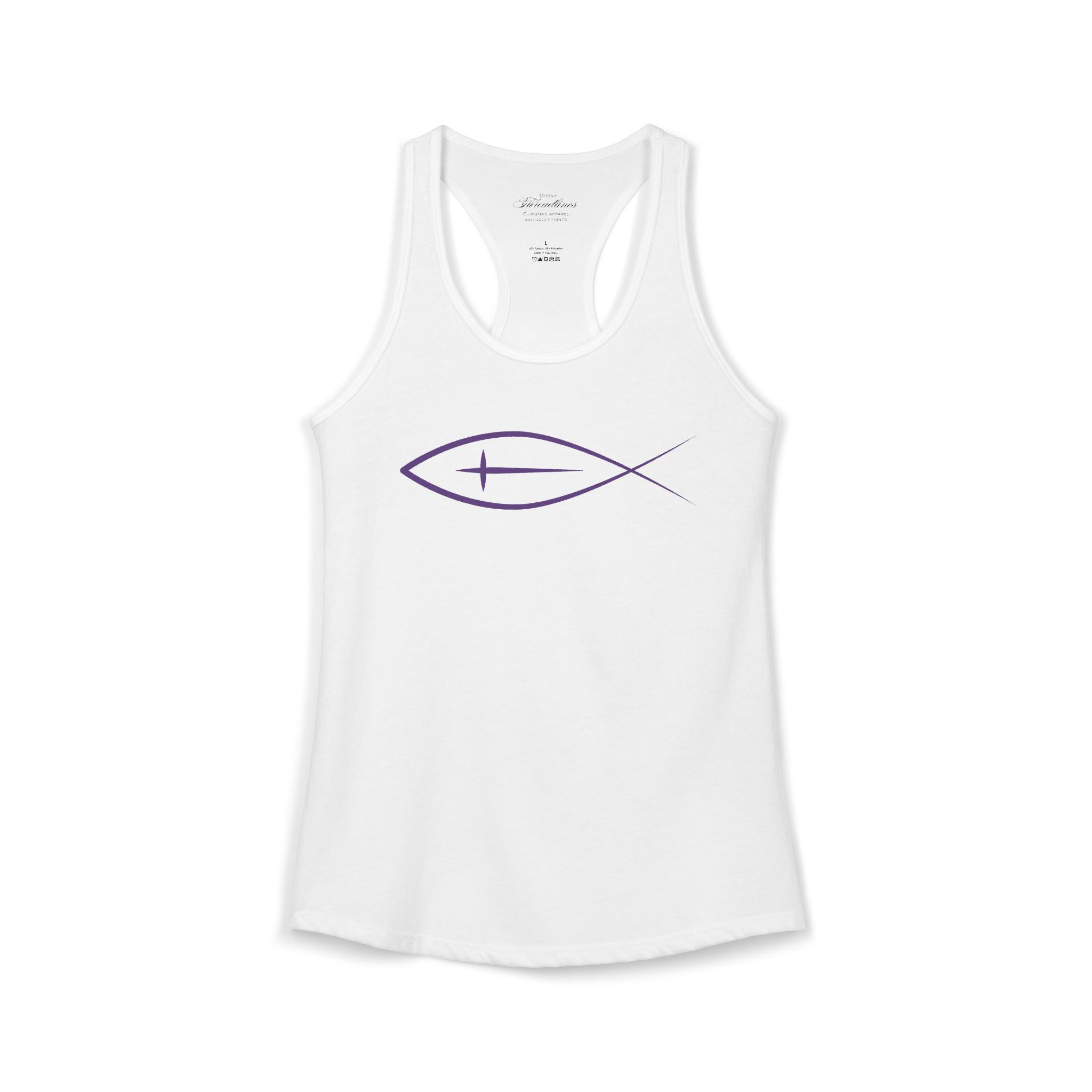 Christian Fish & Cross Racerback Tank — Women's Faith Tank Top