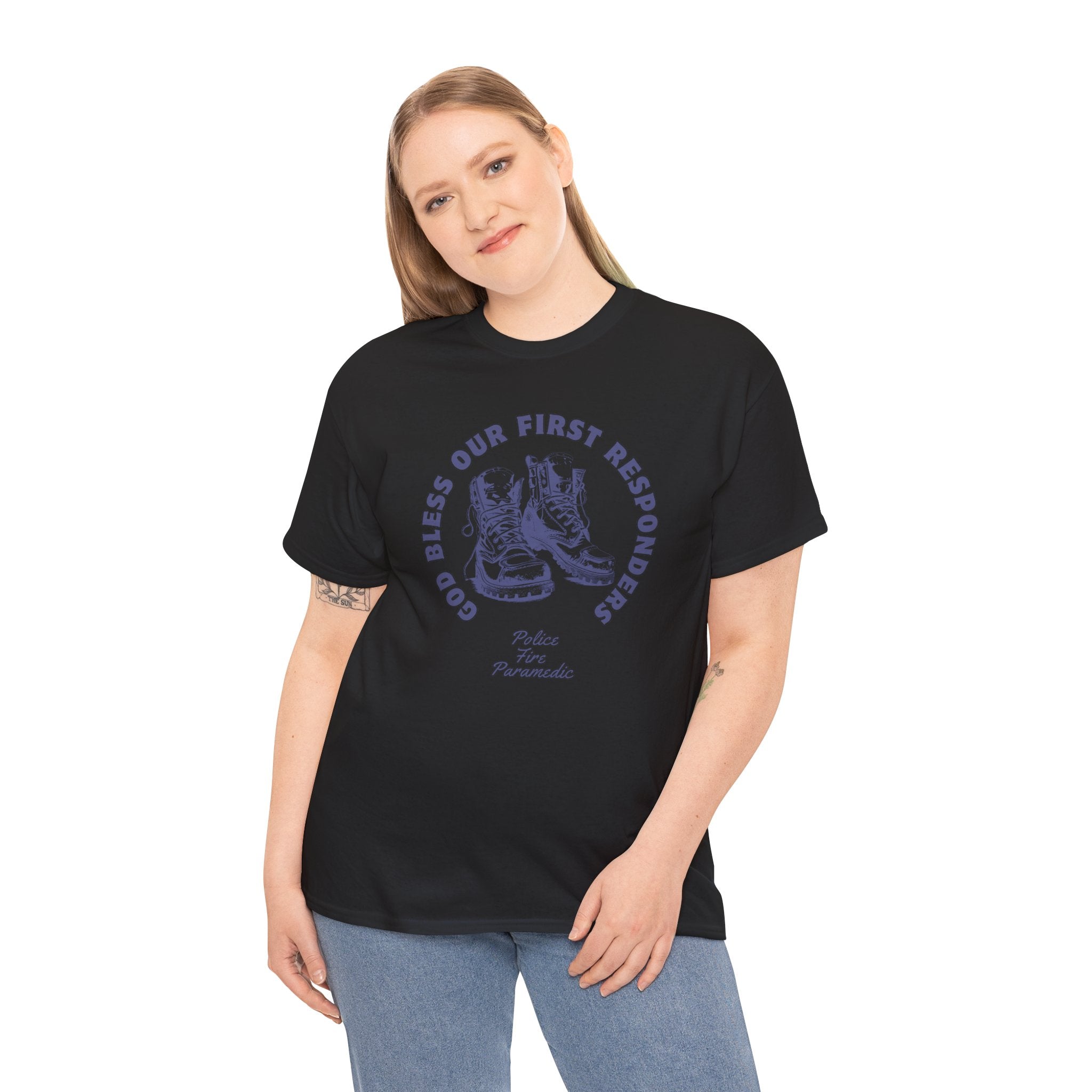 First Responders Prayer T-Shirt — 'God Bless Our First Responders' Faith Tee