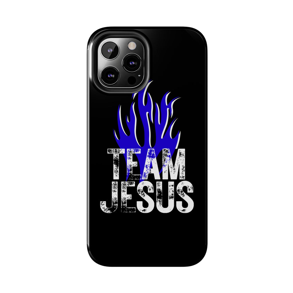 Team Jesus Phone Case — Blue Flame Christian Protective Case