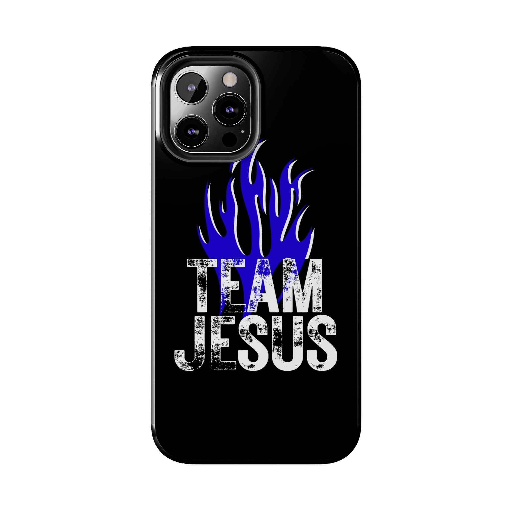 Team Jesus Phone Case — Blue Flame Christian Protective Case