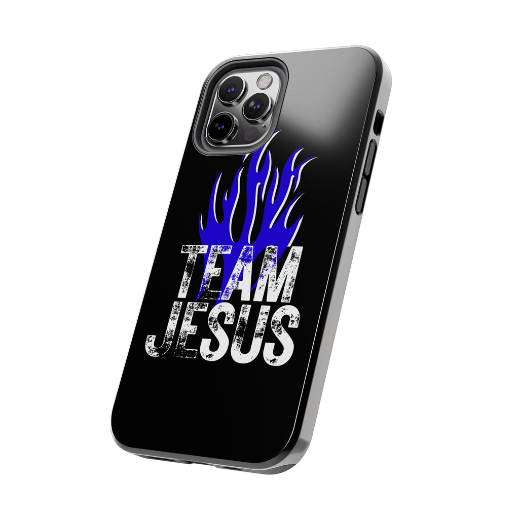 Team Jesus Phone Case — Blue Flame Christian Protective Case