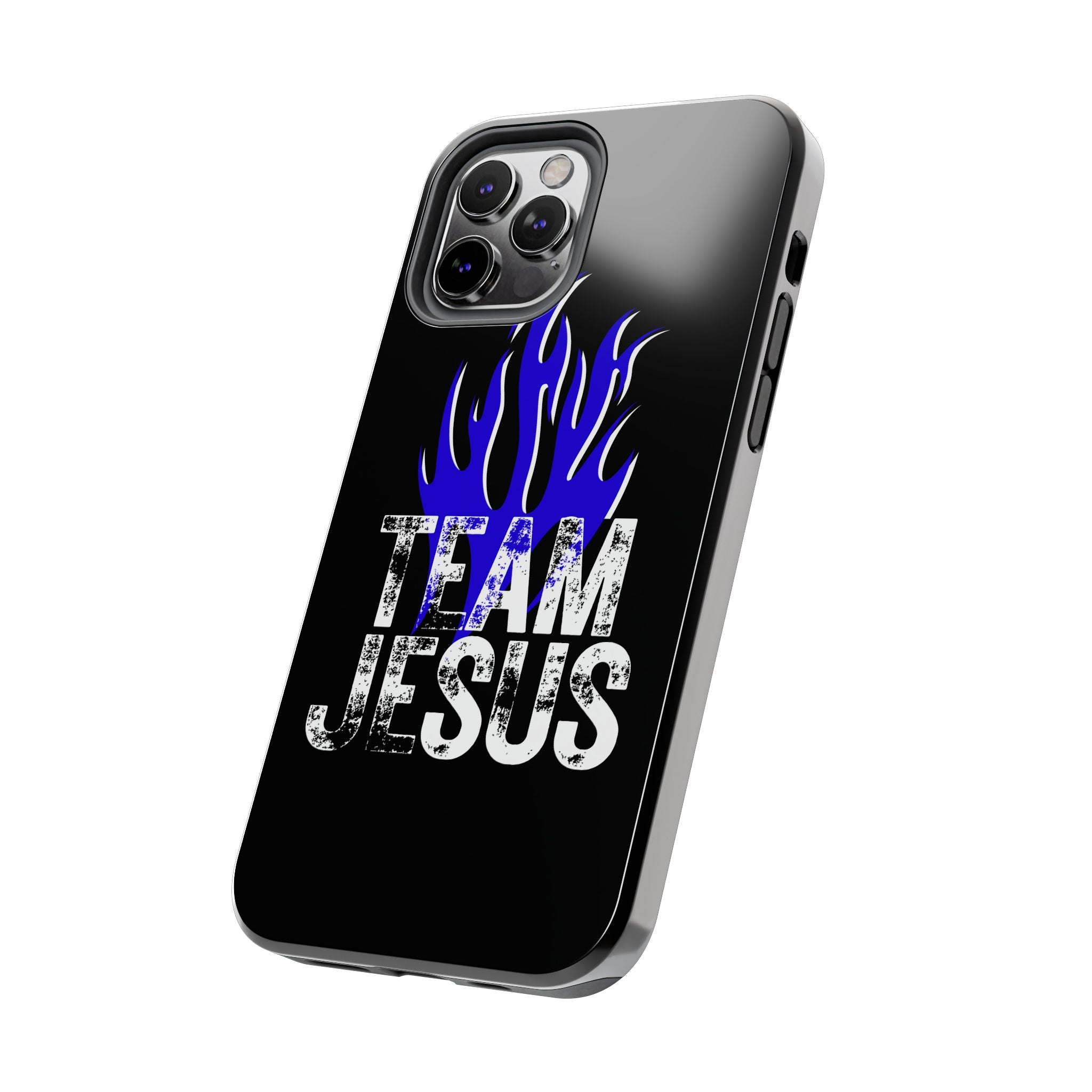 Team Jesus Phone Case — Blue Flame Christian Protective Case