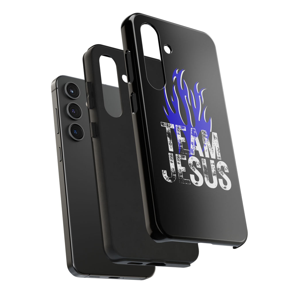 Team Jesus Phone Case — Blue Flame Christian Protective Case