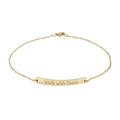 Engraved Curved Bar Anklet — "Walk with Jesus" Delicate Faith Jewelry