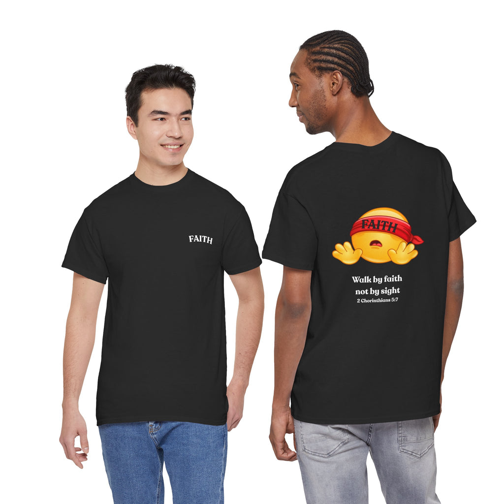 Faith Emoji Tee — “Walk by faith not by sight” Christian Graphic T-Shirt