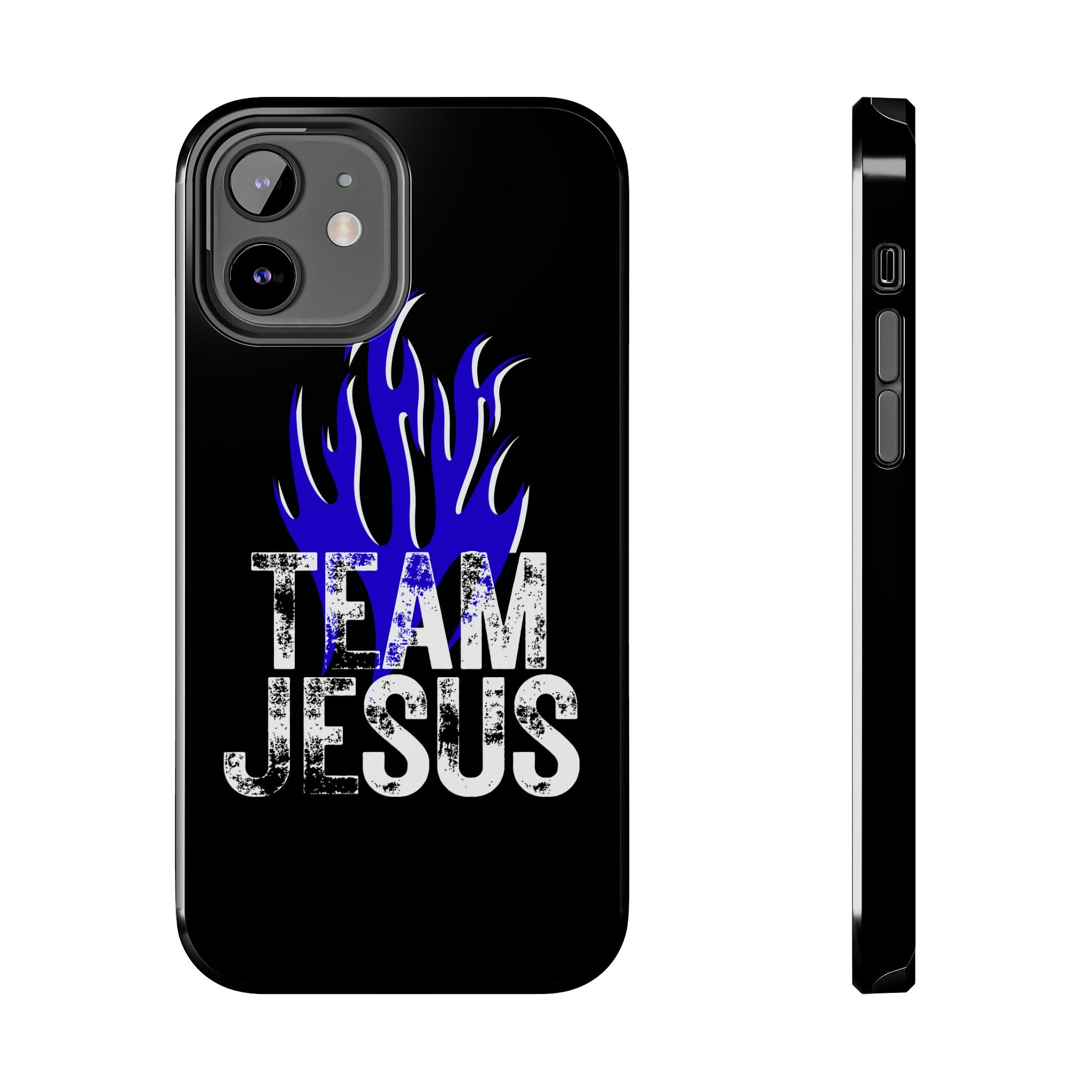 Team Jesus Phone Case — Blue Flame Christian Protective Case