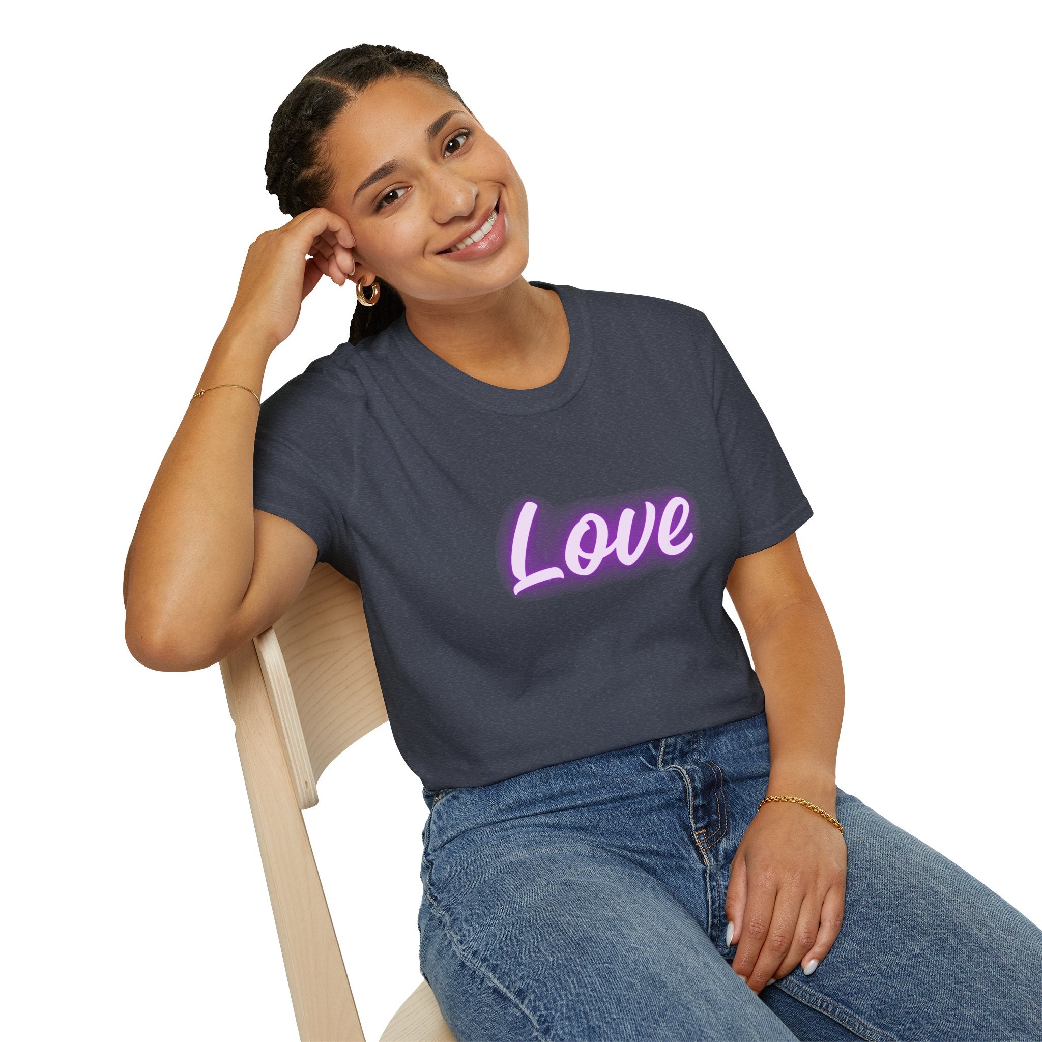 Love Purple Scripture Tee — "Love is patient and kind" Christian T-Shirt