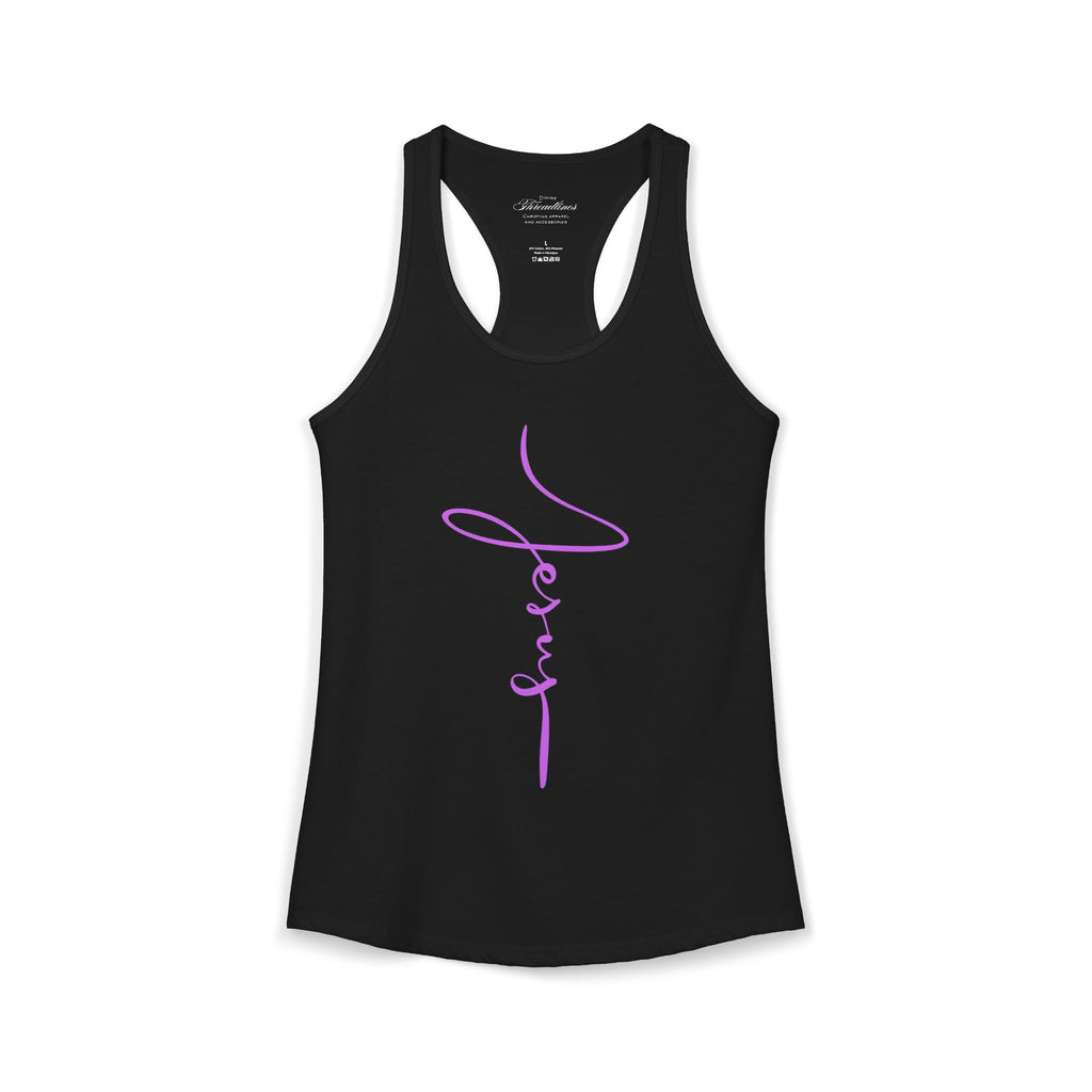 Jesus Script Racerback Tank