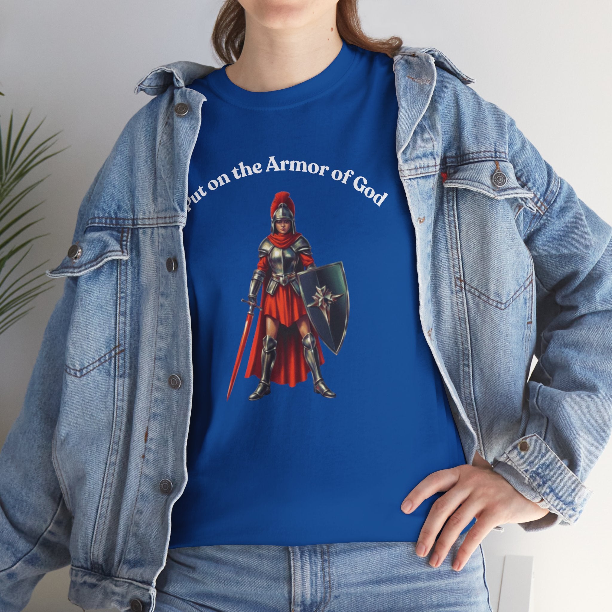 Christian Armor T-Shirt — "Put on the Armor of God" Women's Faith Tee