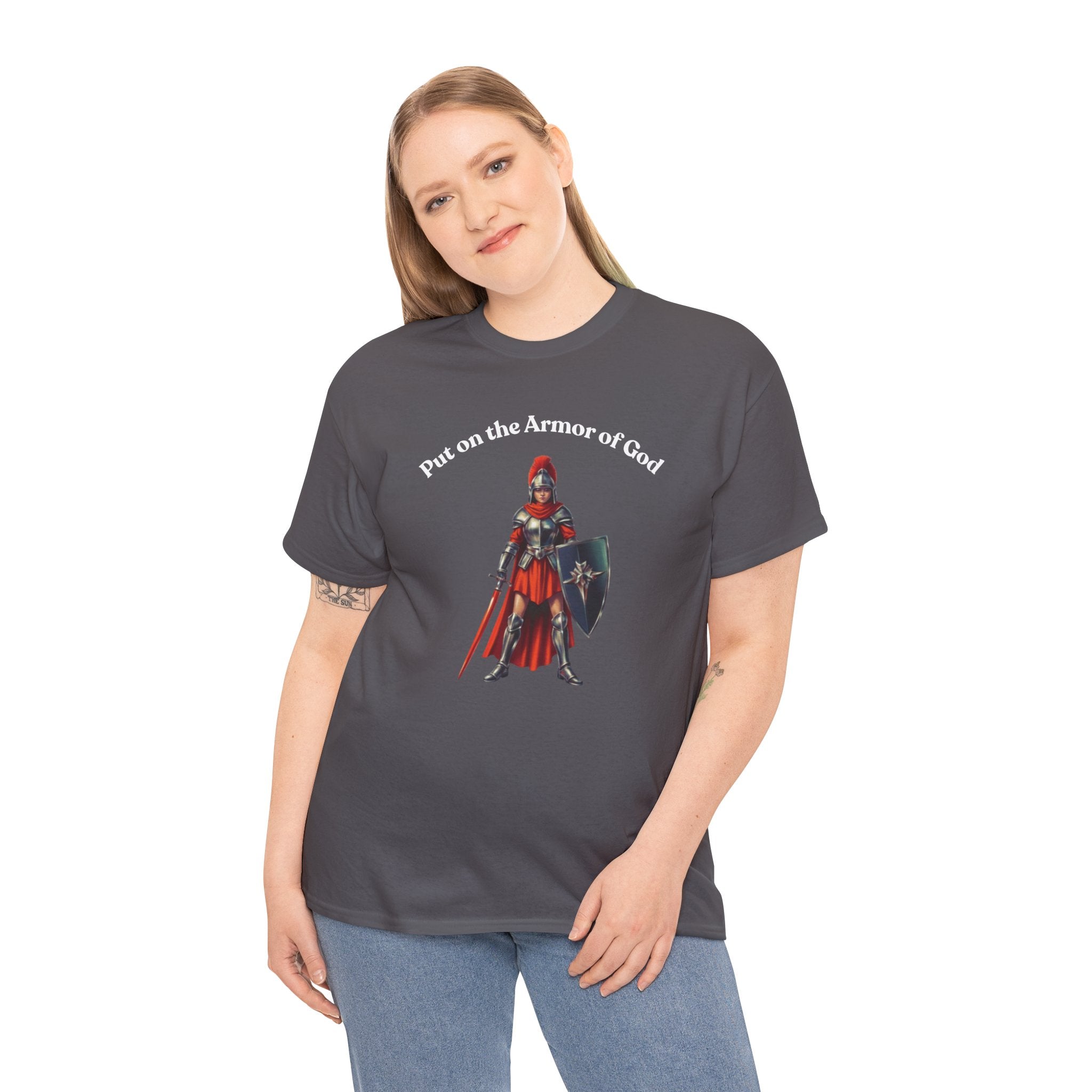 Christian Armor T-Shirt — "Put on the Armor of God" Women's Faith Tee