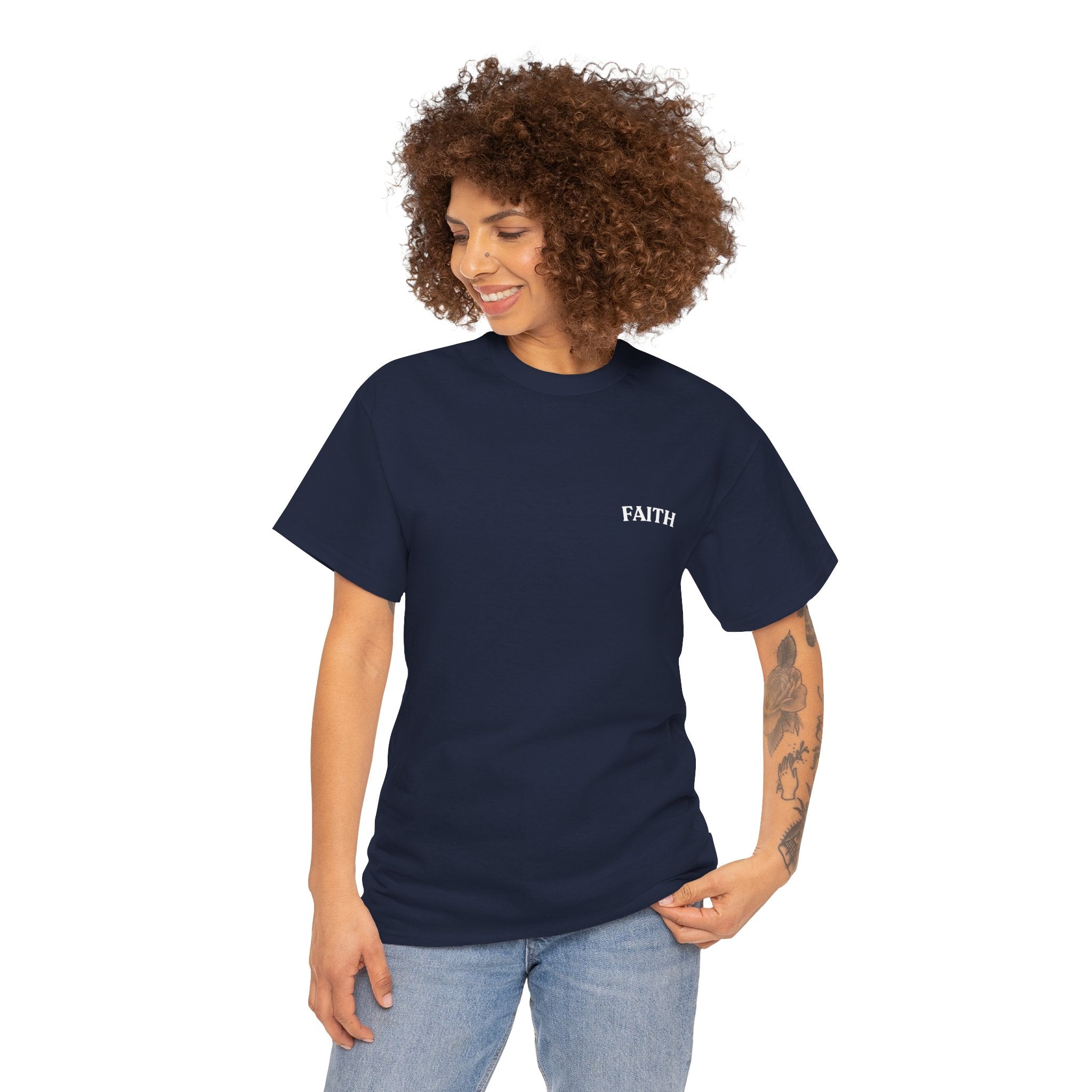 Faith Emoji Tee — “Walk by faith not by sight” Christian Graphic T-Shirt
