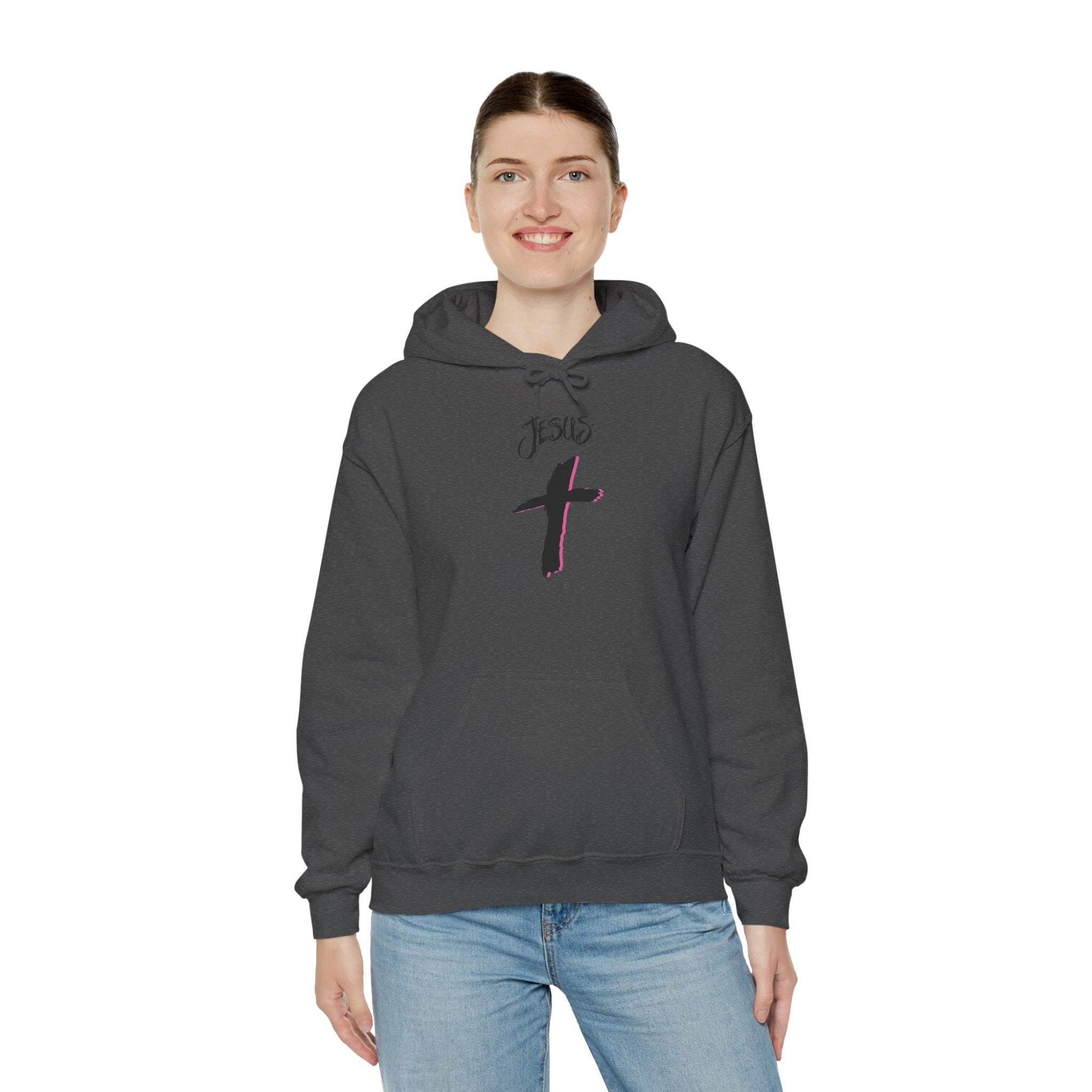 Jesus Cross Hoodie — “Ask Me About Jesus” Christian Pullover