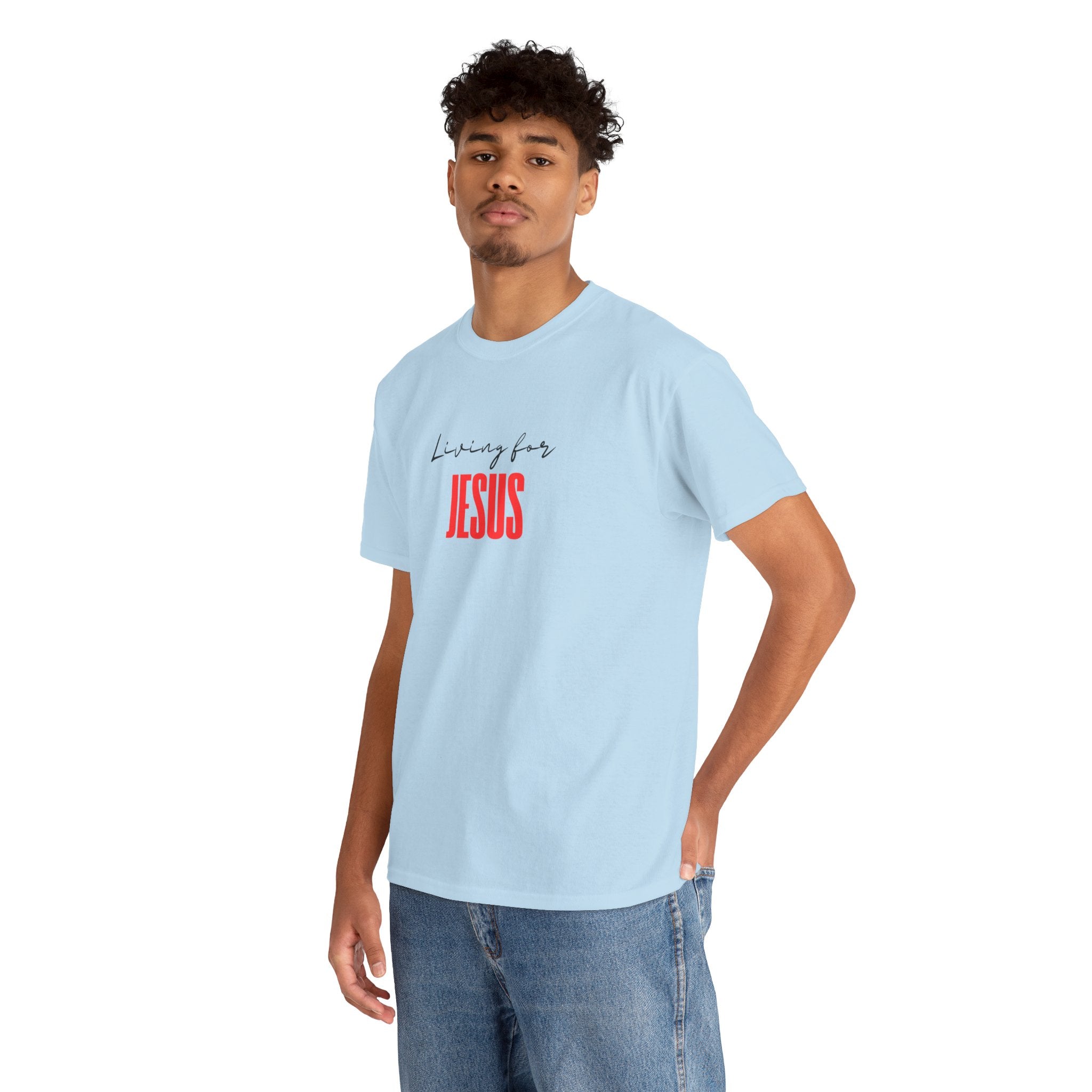Living For Jesus Tee — Christian Faith Graphic T-Shirt
