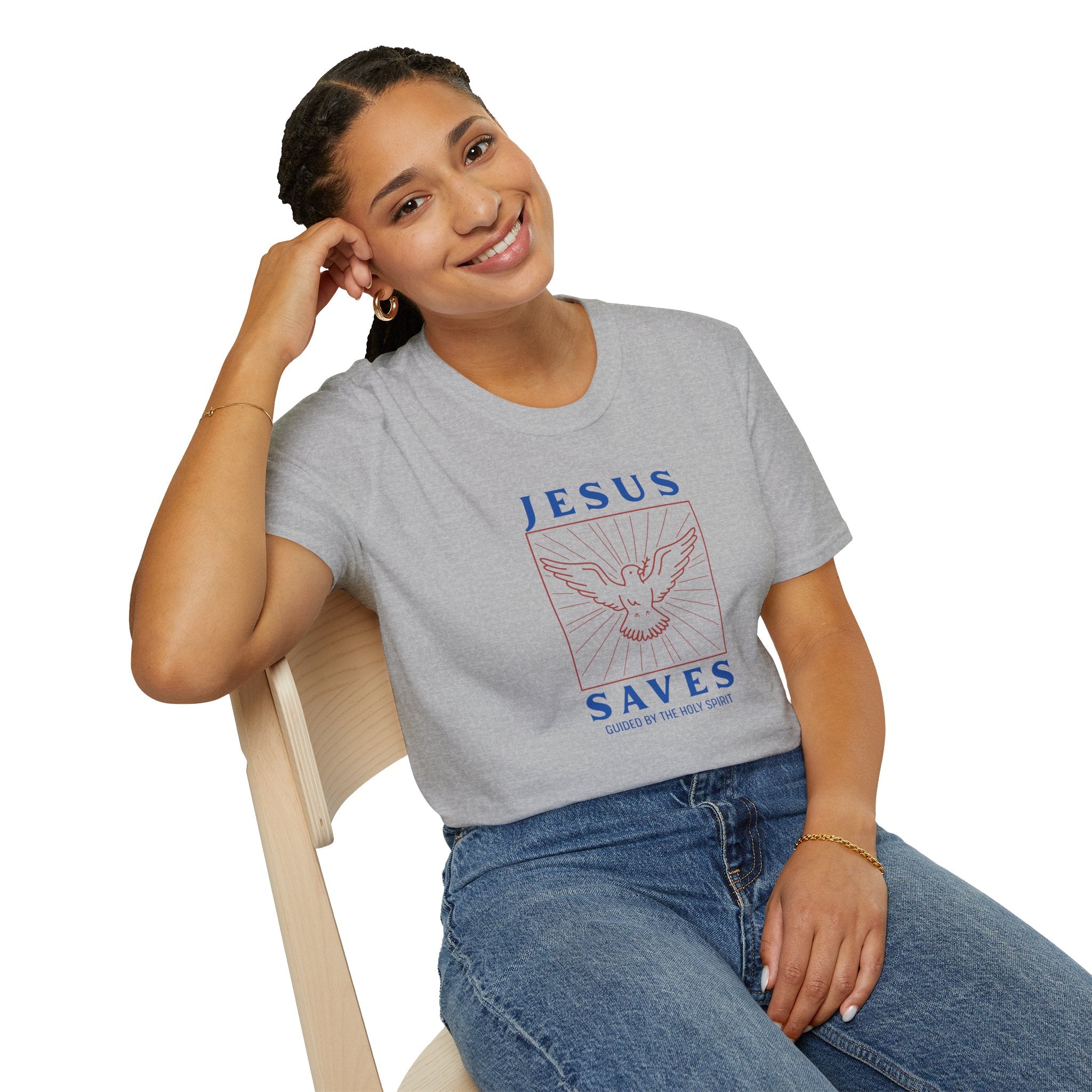 Jesus Saves T-Shirt — Dove of the Holy Spirit Christian Tee