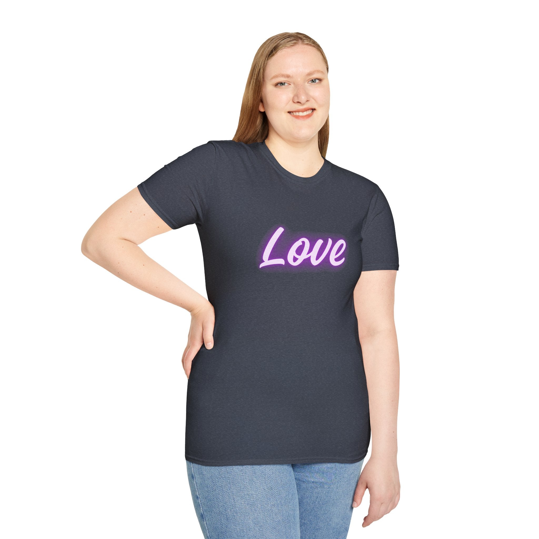Love Purple Scripture Tee — "Love is patient and kind" Christian T-Shirt