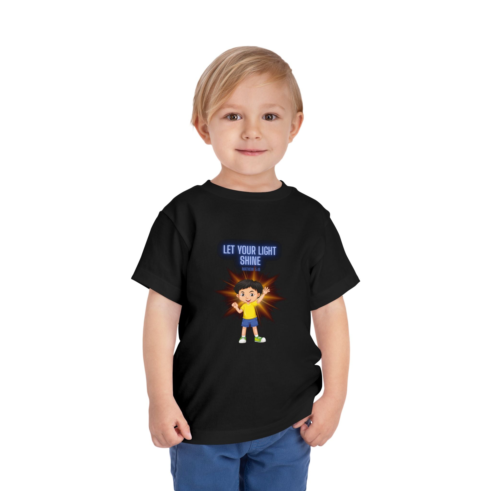 Let Your Light Shine Toddler Tee — Encouraging Kids Graphic Shirt
