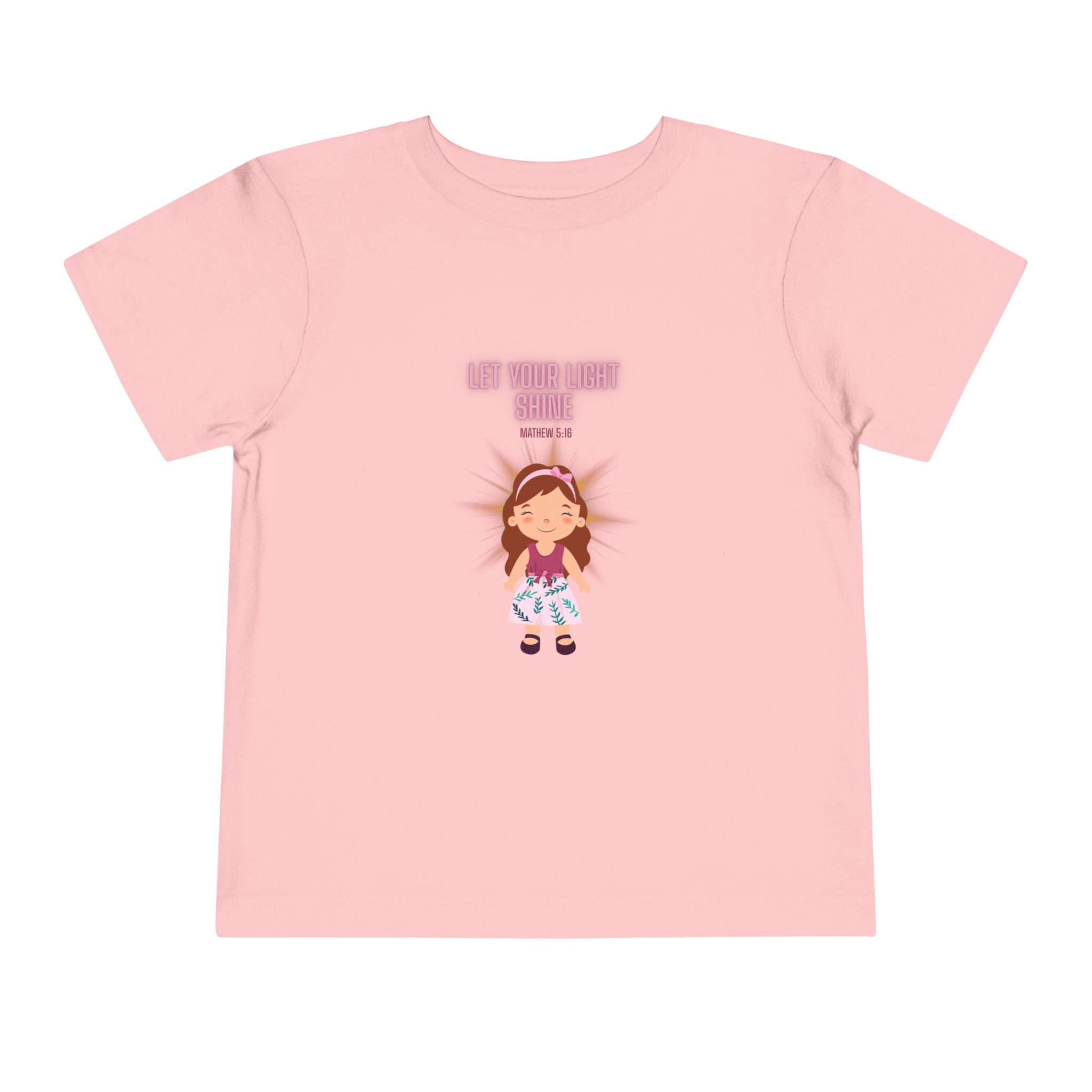 “Let Your Light Shine” Toddler Tee — Cute Girl Sunshine Graphic