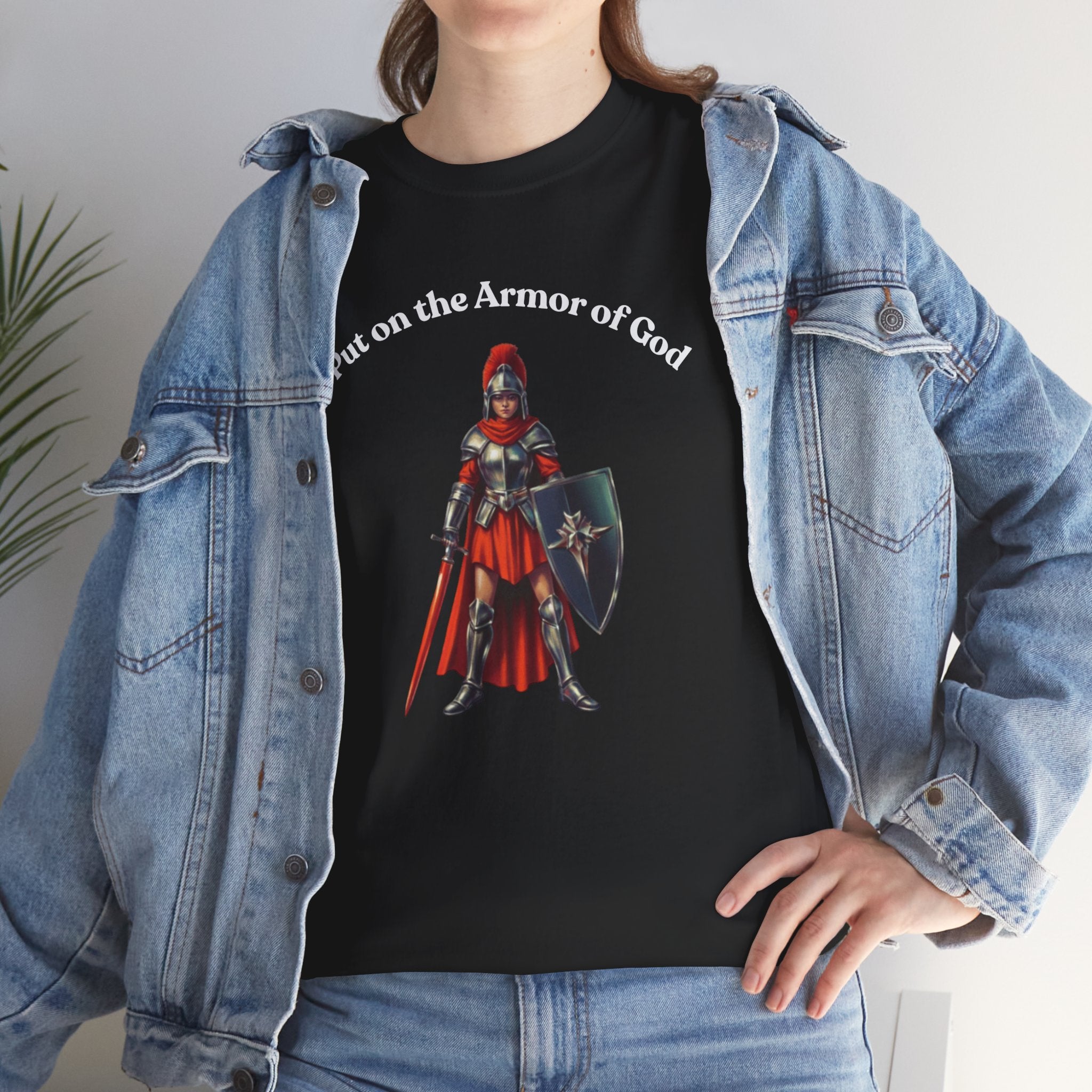 Christian Armor T-Shirt — "Put on the Armor of God" Women's Faith Tee