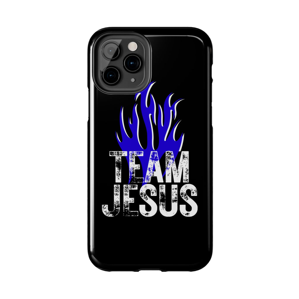 Team Jesus Phone Case — Blue Flame Christian Protective Case