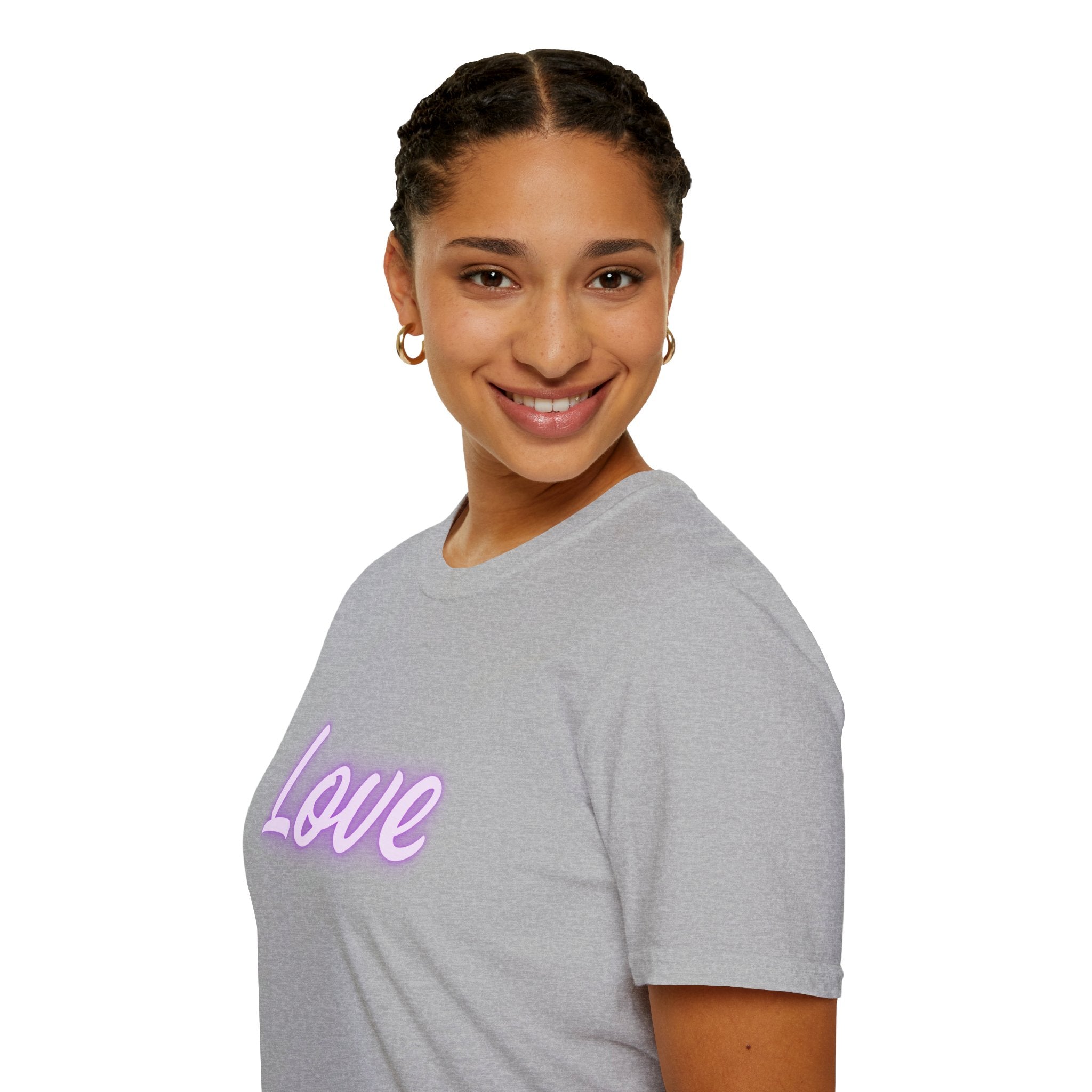 Love Purple Scripture Tee — "Love is patient and kind" Christian T-Shirt