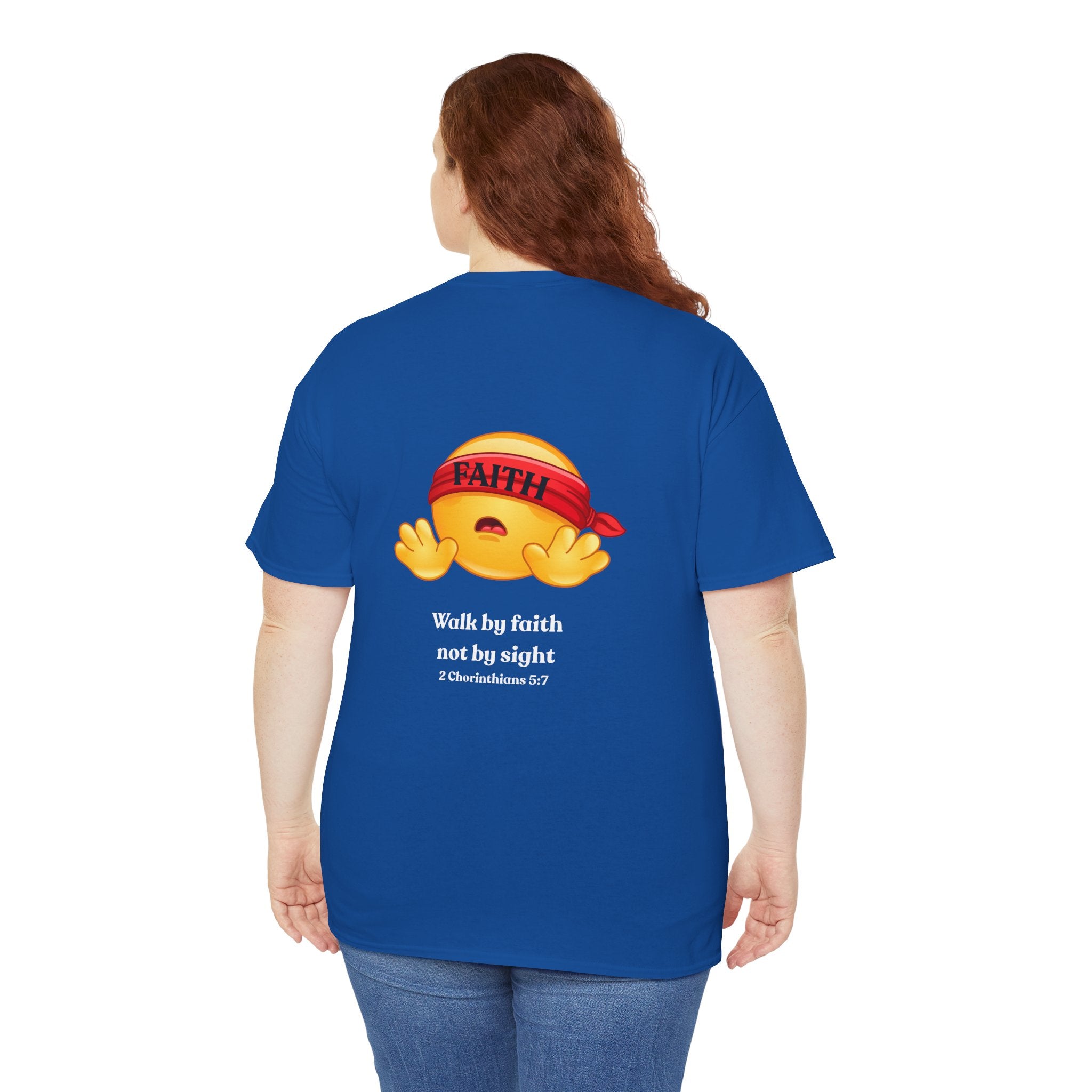 Faith Emoji Tee — “Walk by faith not by sight” Christian Graphic T-Shirt