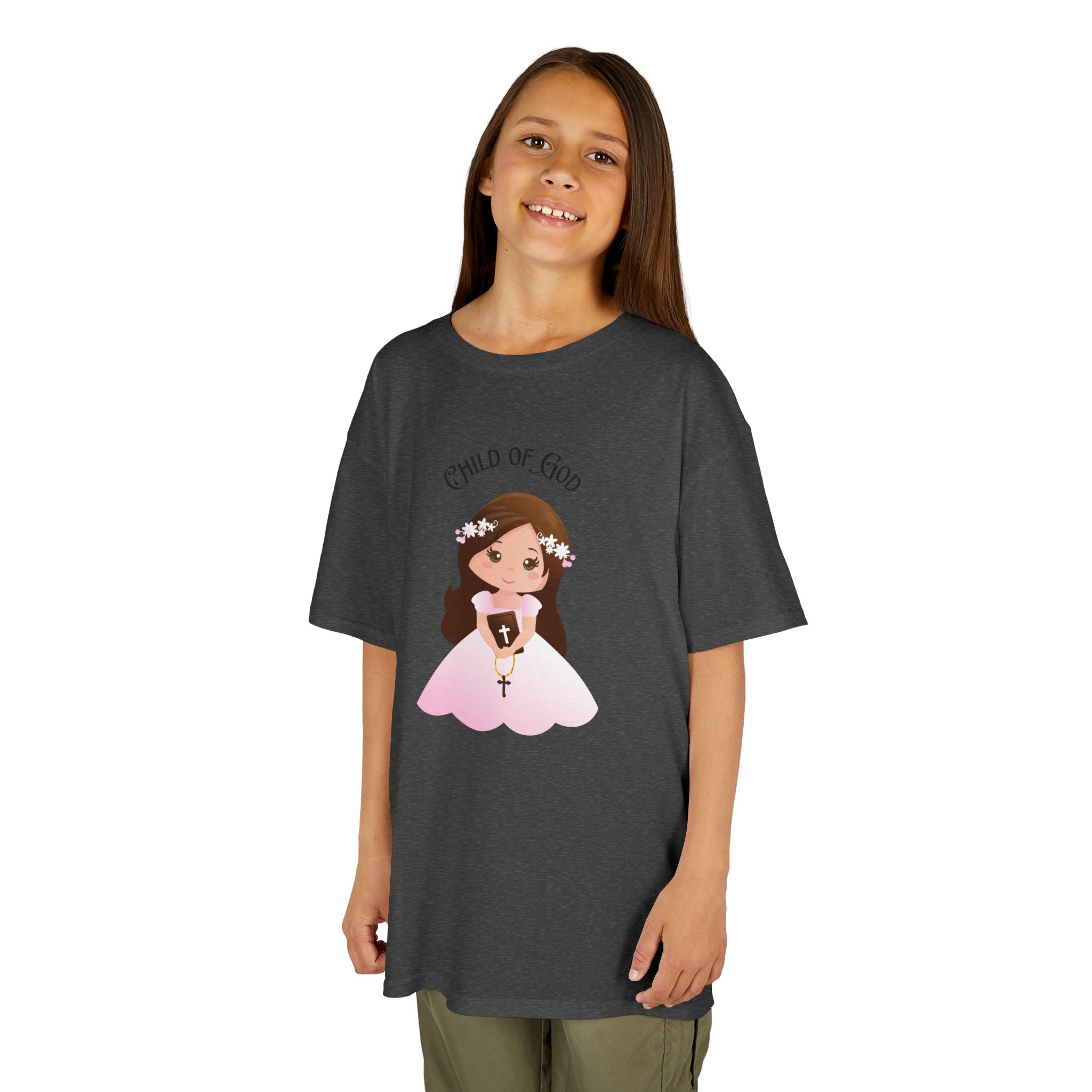 Kids Tee — "Child of God" Cute Dress Illustration