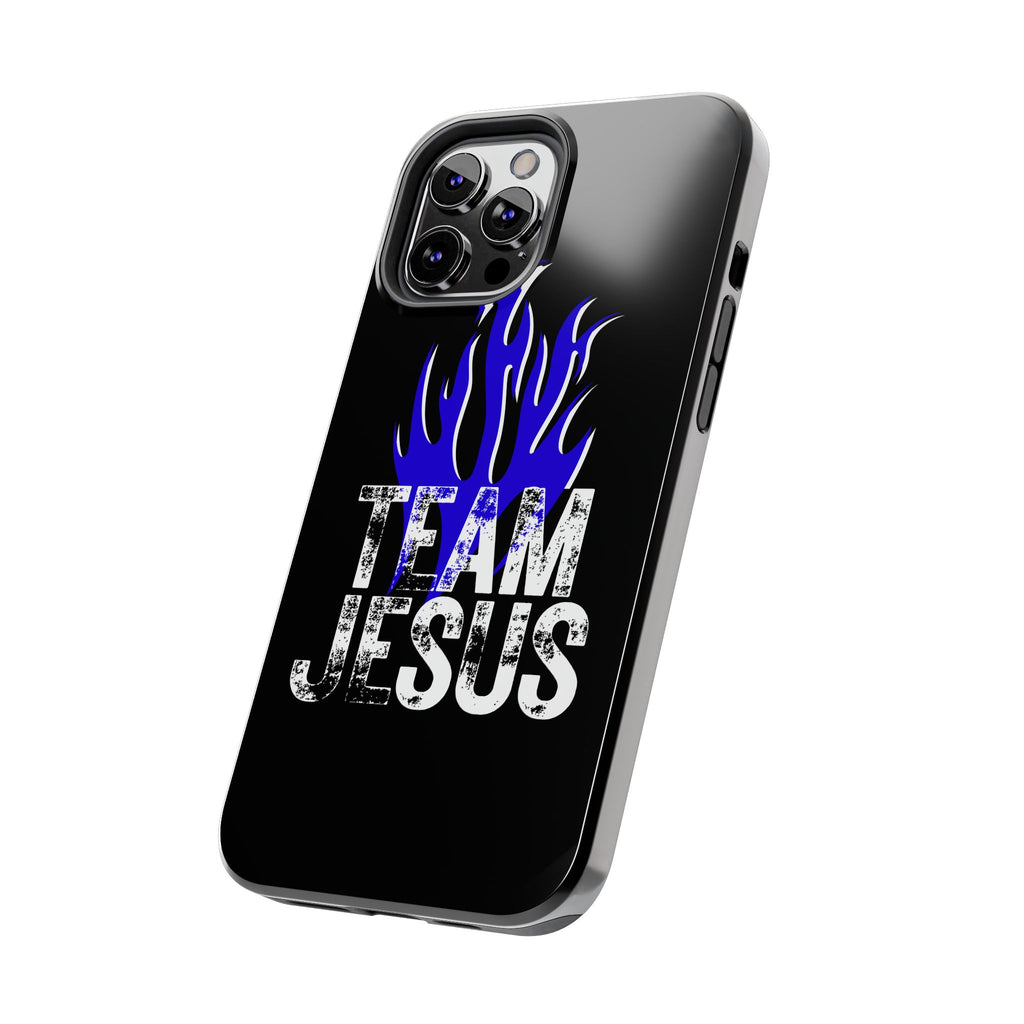 Team Jesus Phone Case — Blue Flame Christian Protective Case