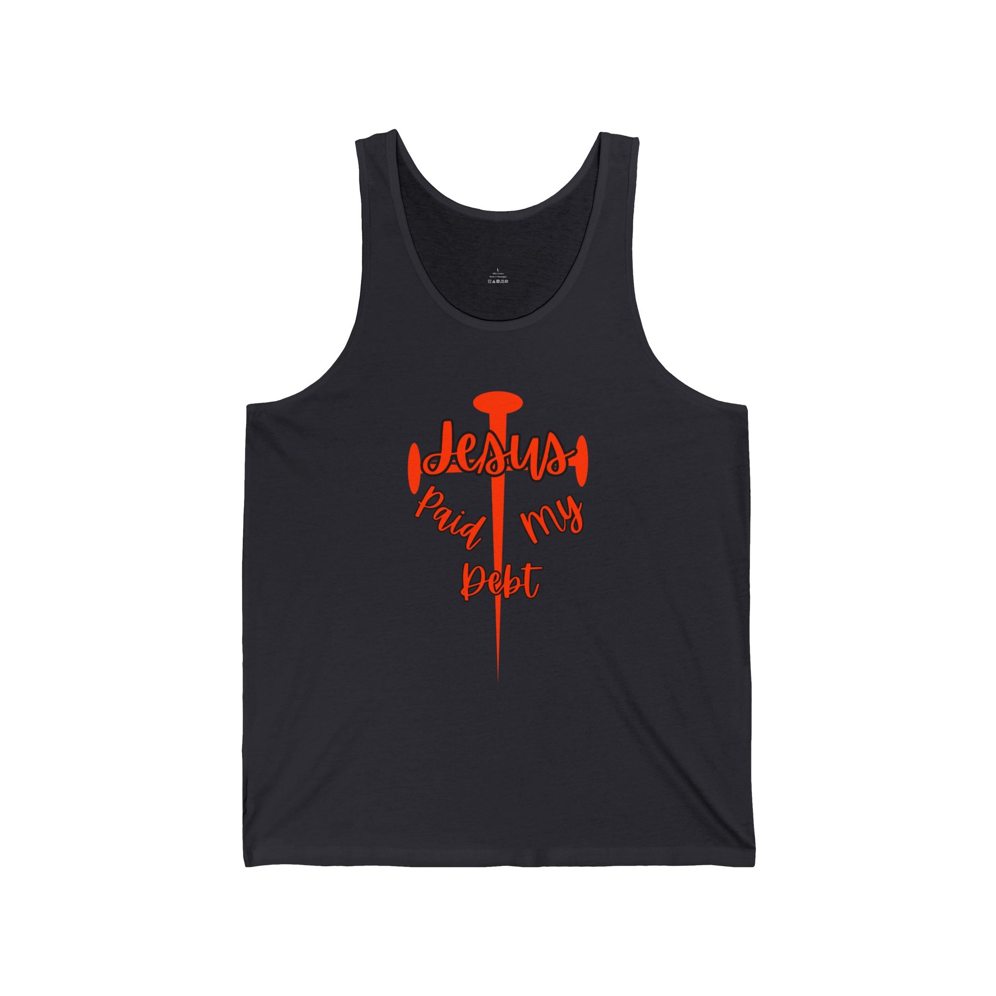Jesus Paid My Debt Tank Top — Christian Faith Graphic Tank