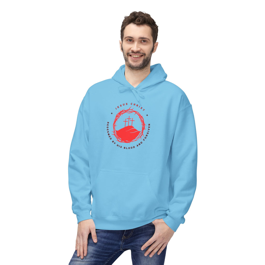 Jesus Christ Crown of Thorns Calvary Hoodie-Redeemed By His Blood and Forgiven
