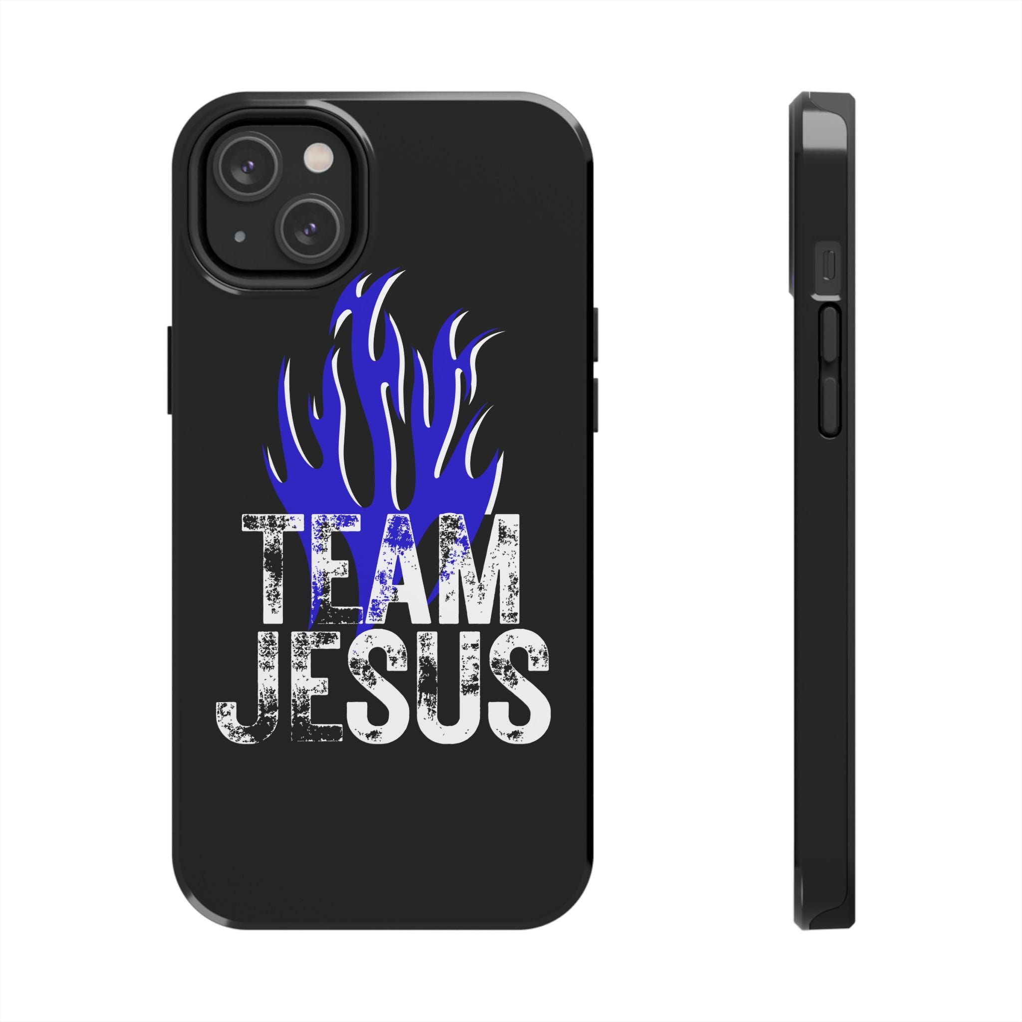 Team Jesus Phone Case — Blue Flame Christian Protective Case