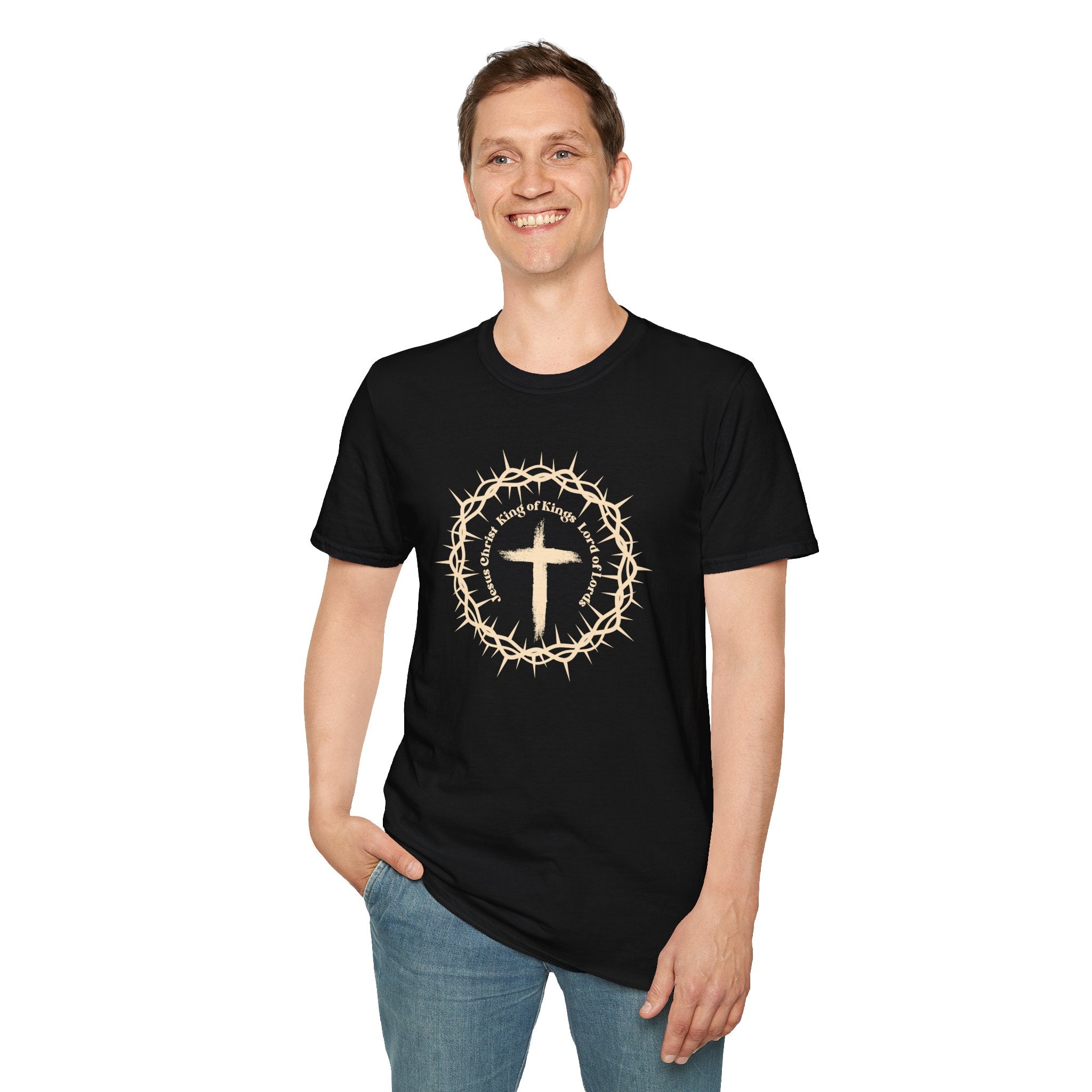 Christian Cross T-Shirt — Crown of Thorns Faith Tee