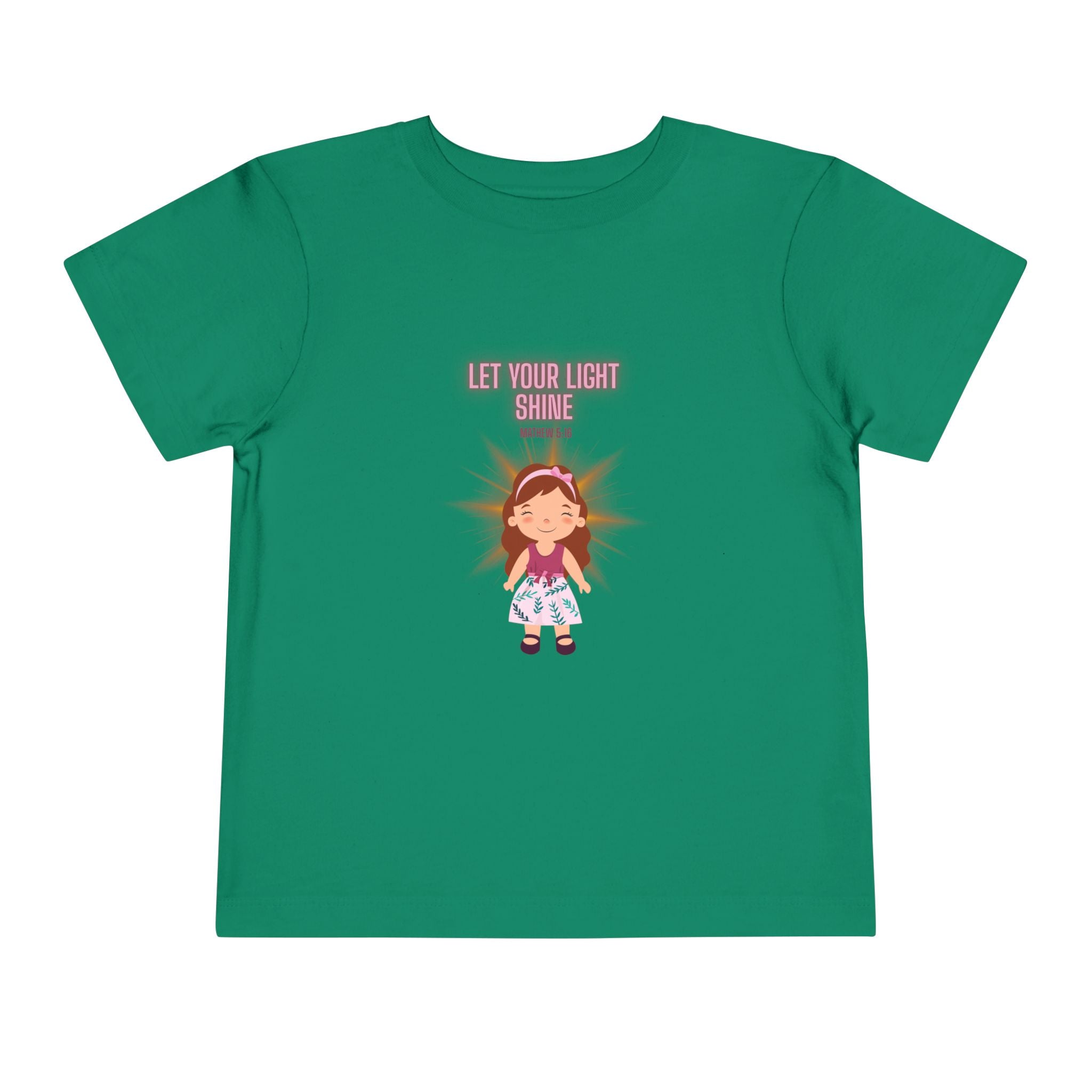 “Let Your Light Shine” Toddler Tee — Cute Girl Sunshine Graphic