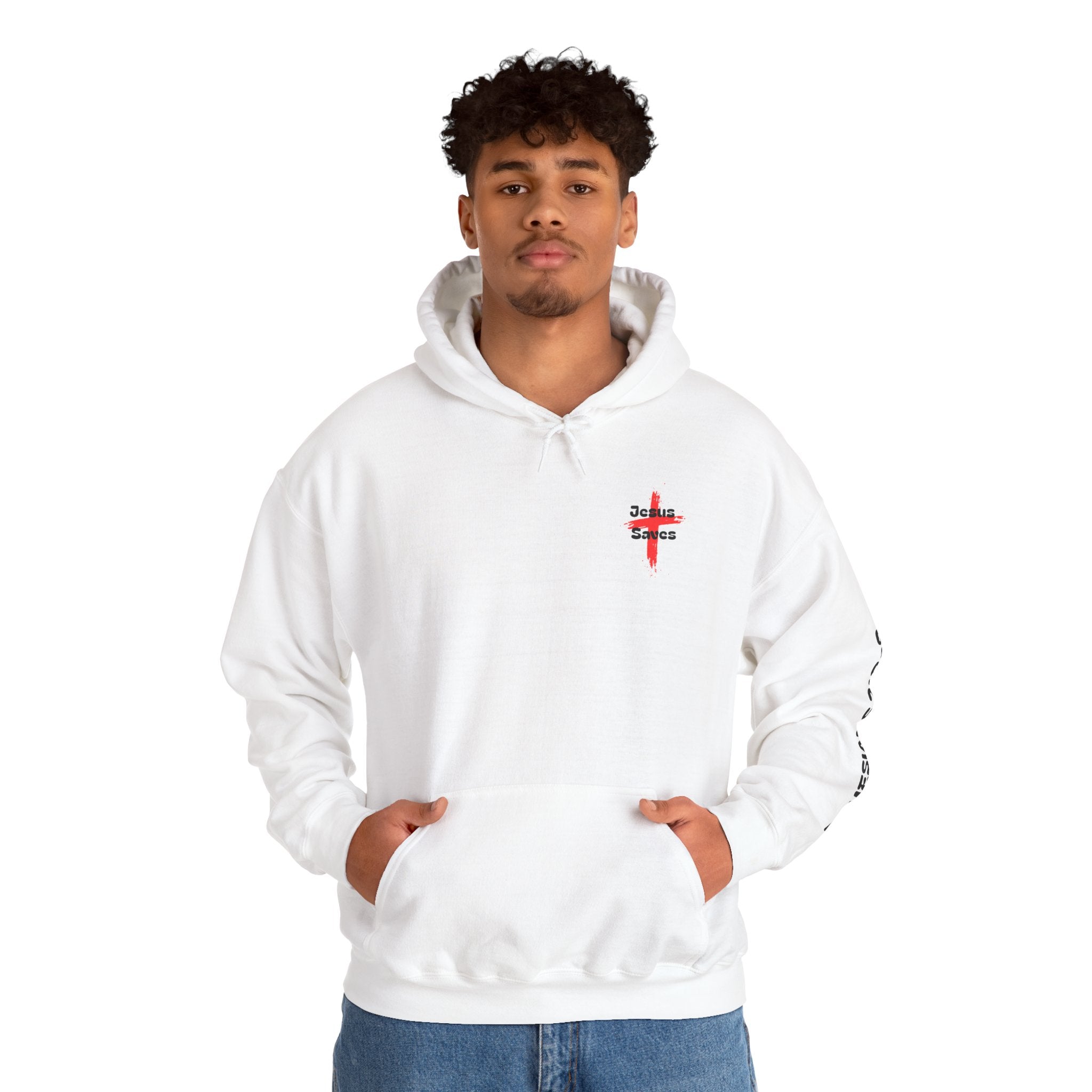 Saved By Grace Hoodie — Christian Cross Faith Pullover