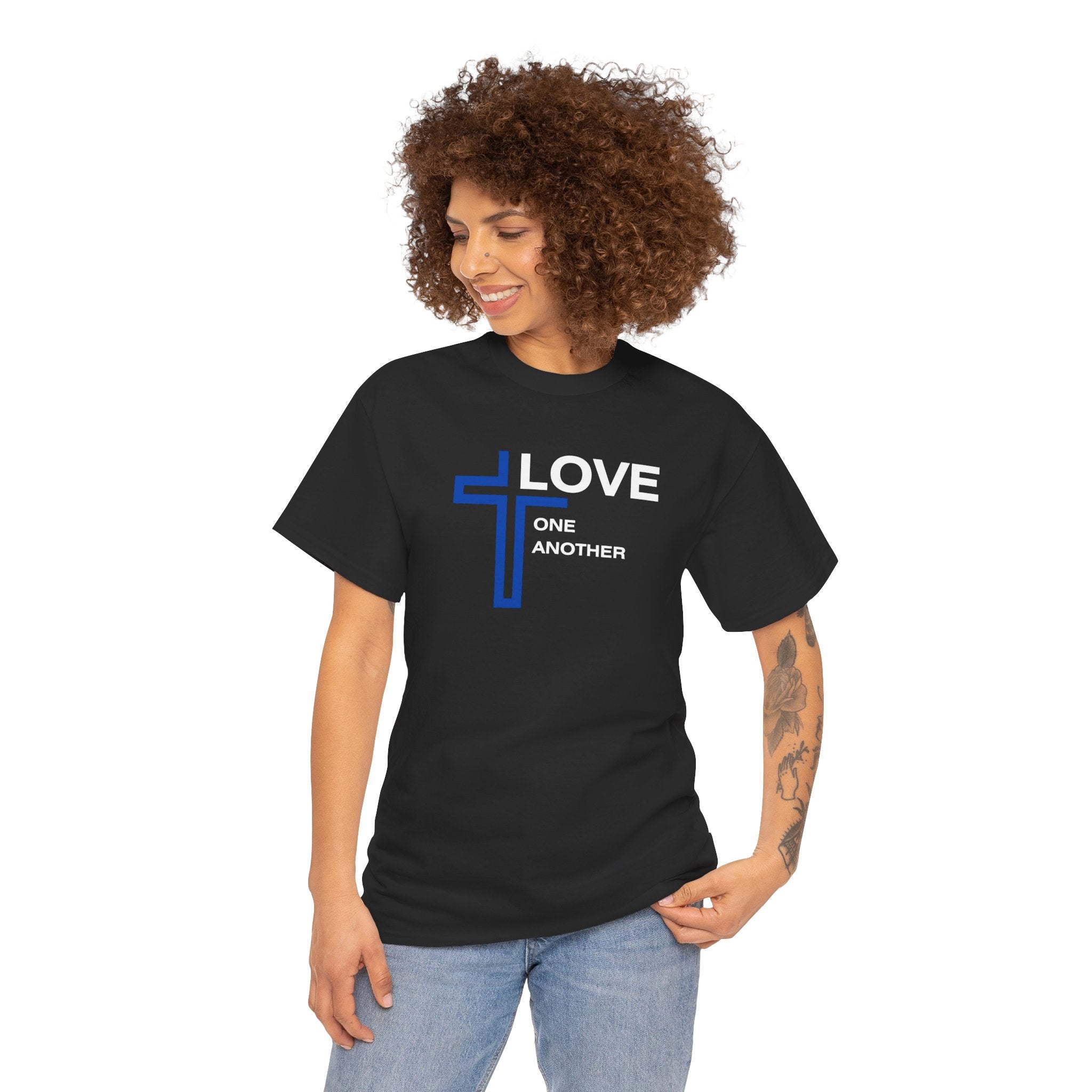 Faith Cross T‑Shirt — "Love One Another" Christian Tee