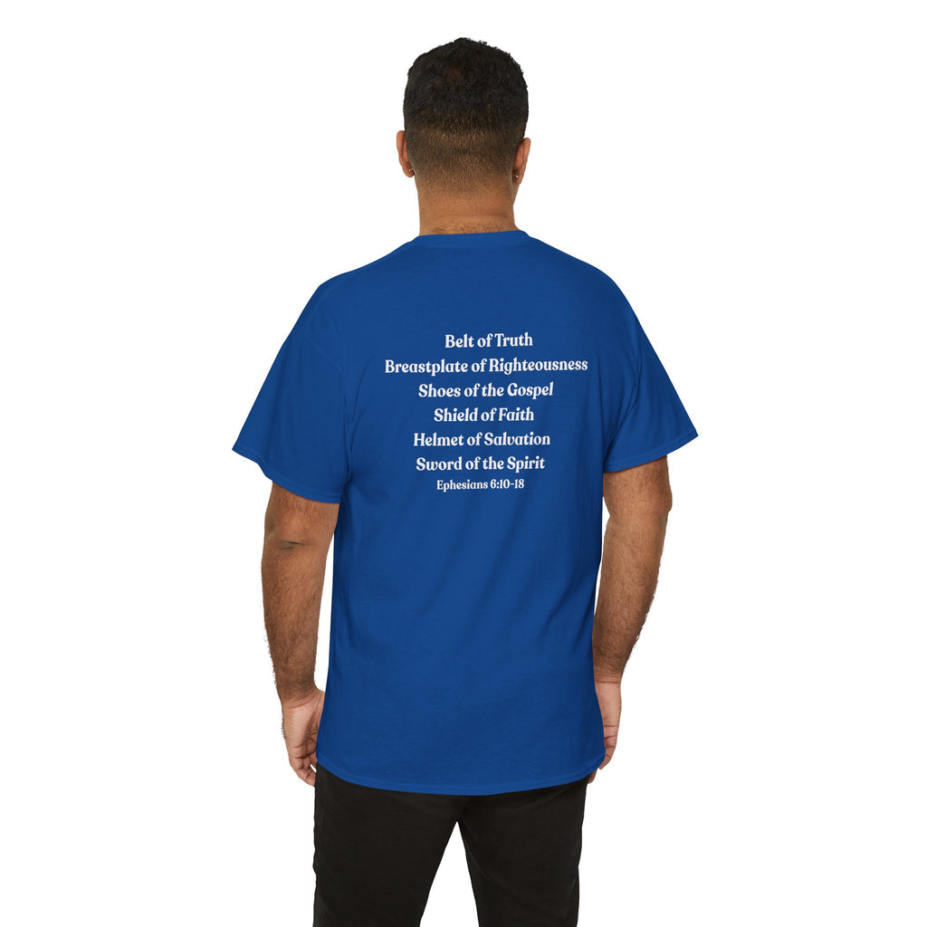 Christian Armor of God T-Shirt — Men's "Put on the Armor of God" Bible Verse Tee