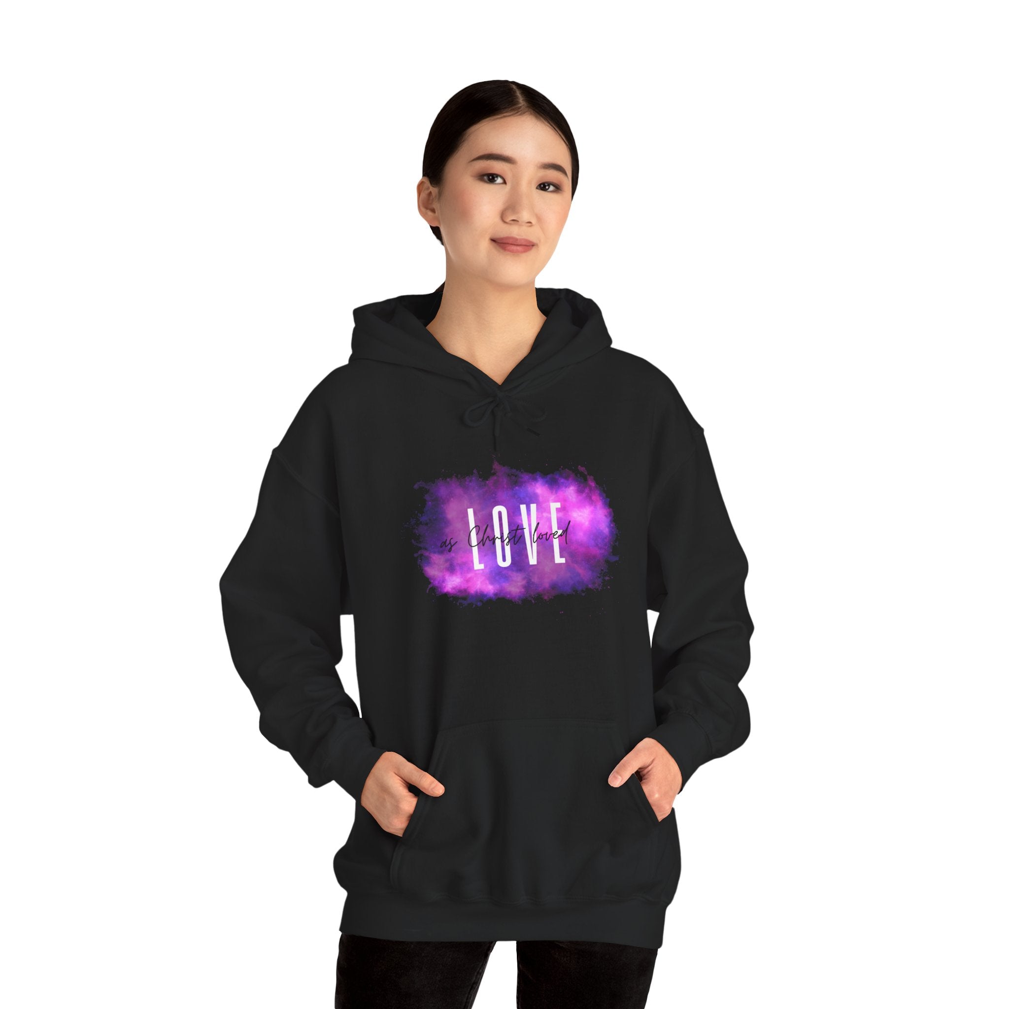 Inspirational Pastel Watercolor Hoodie — 'LOVE' Motivational Graphic