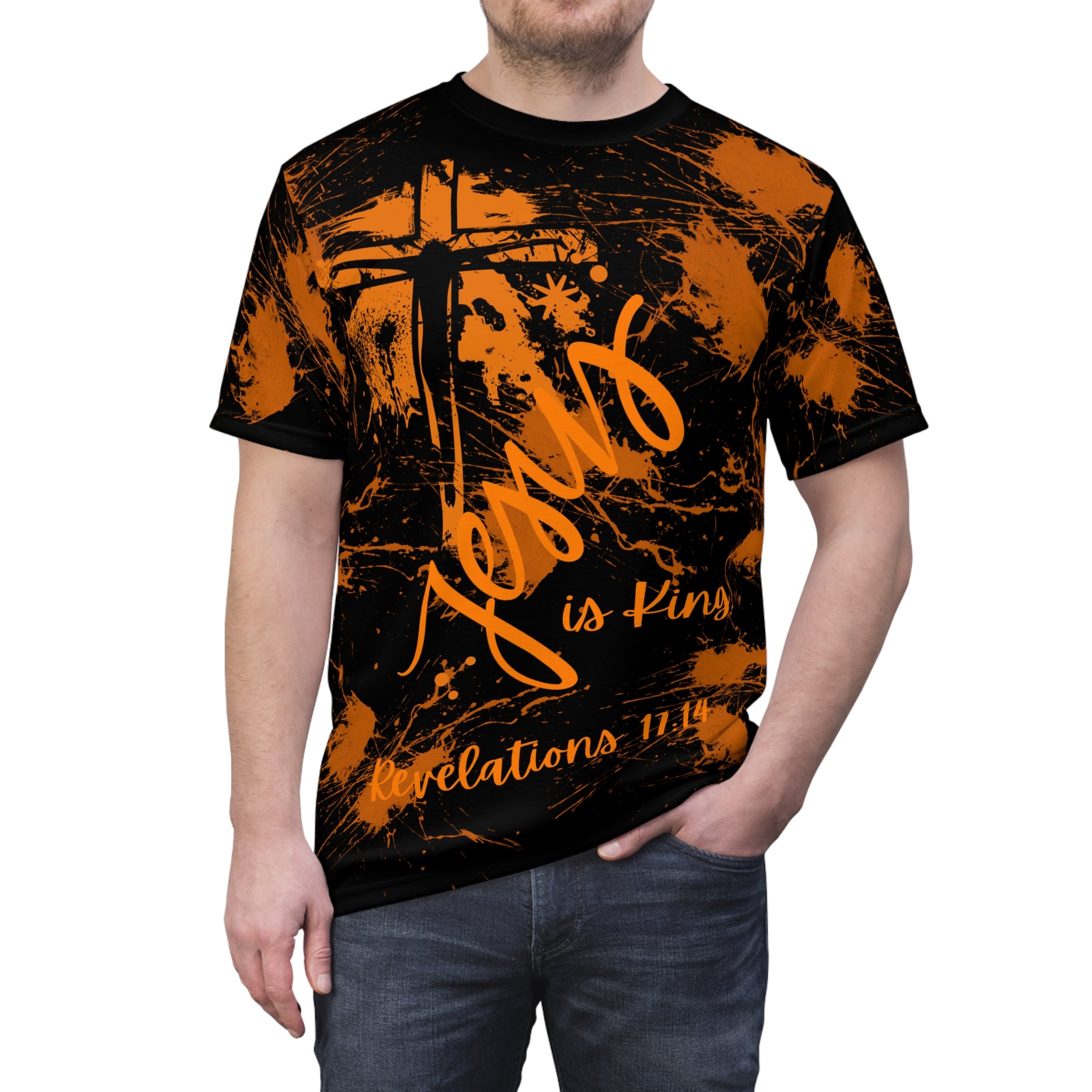 Jesus Is King Tee — Christian Cross Scripture T-Shirt (Revelations 17:14)