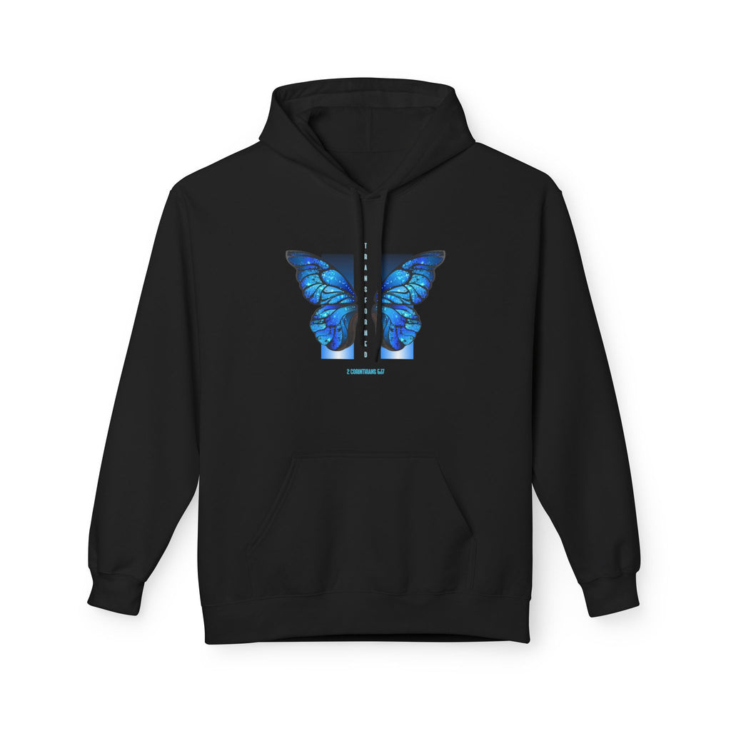 Butterfly Wings Transformed Hoodie — Blue Morph Design