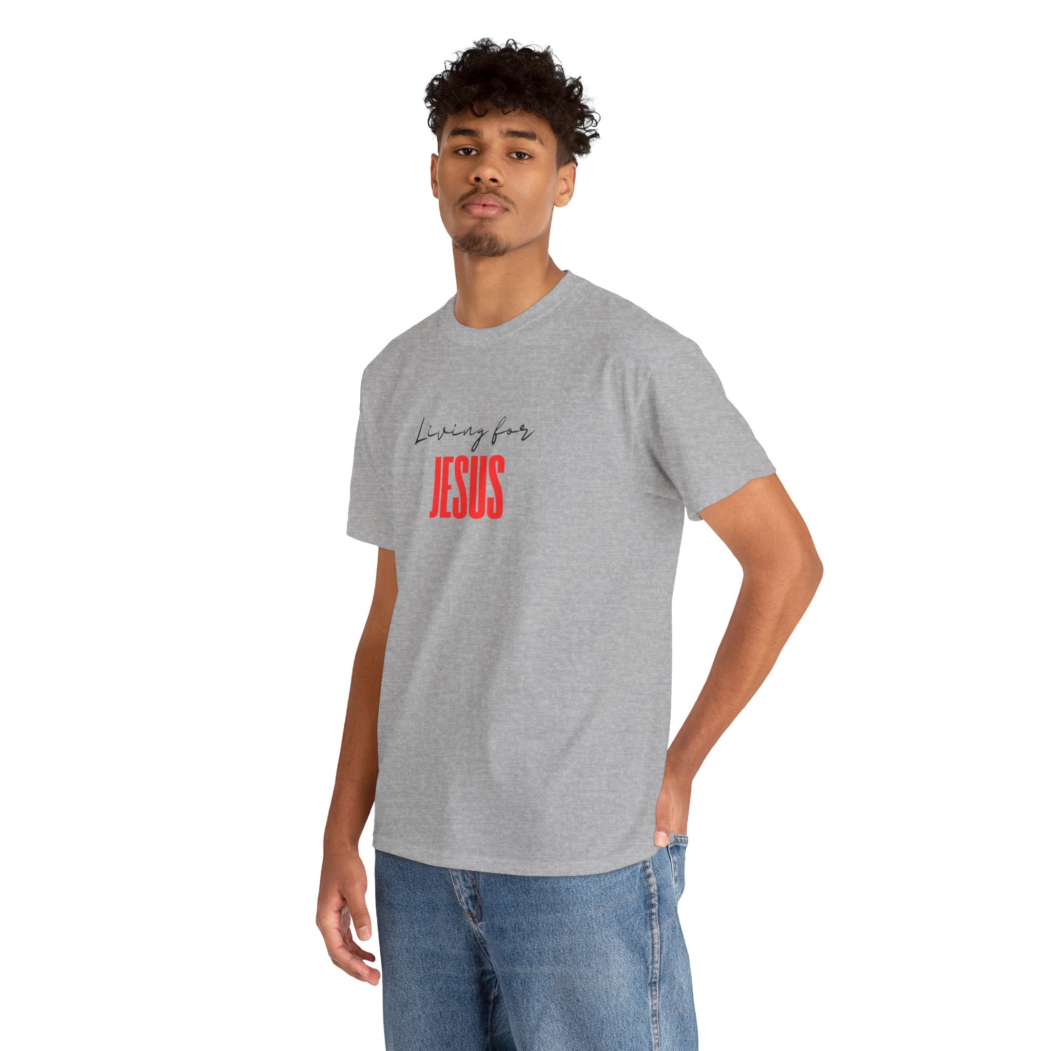 Living For Jesus Tee — Christian Faith Graphic T-Shirt